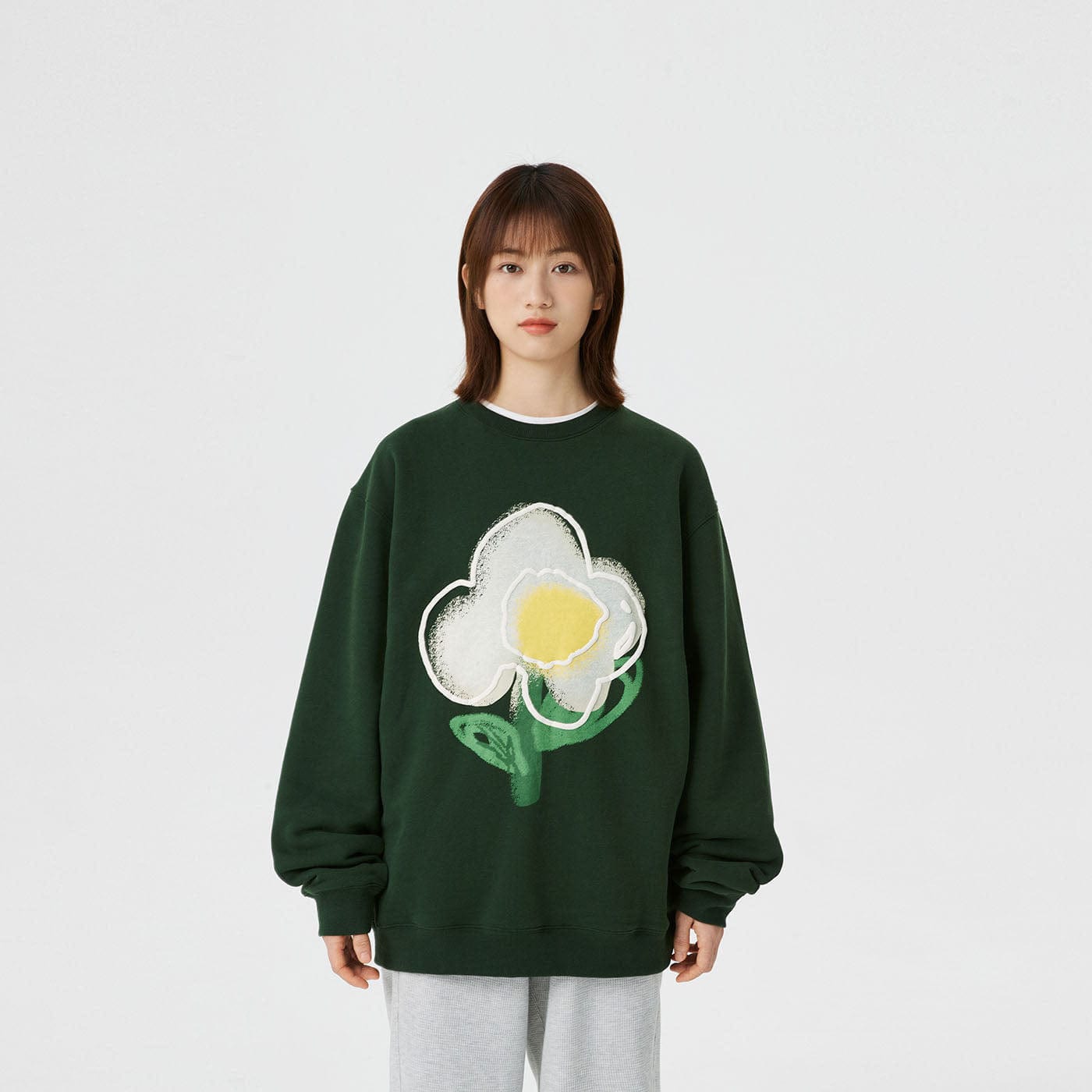 CONKLAB Fried Egg Flower Graphics L/S T-Shirt, premium urban and streetwear designers apparel on PROJECTISR.com, Conklab