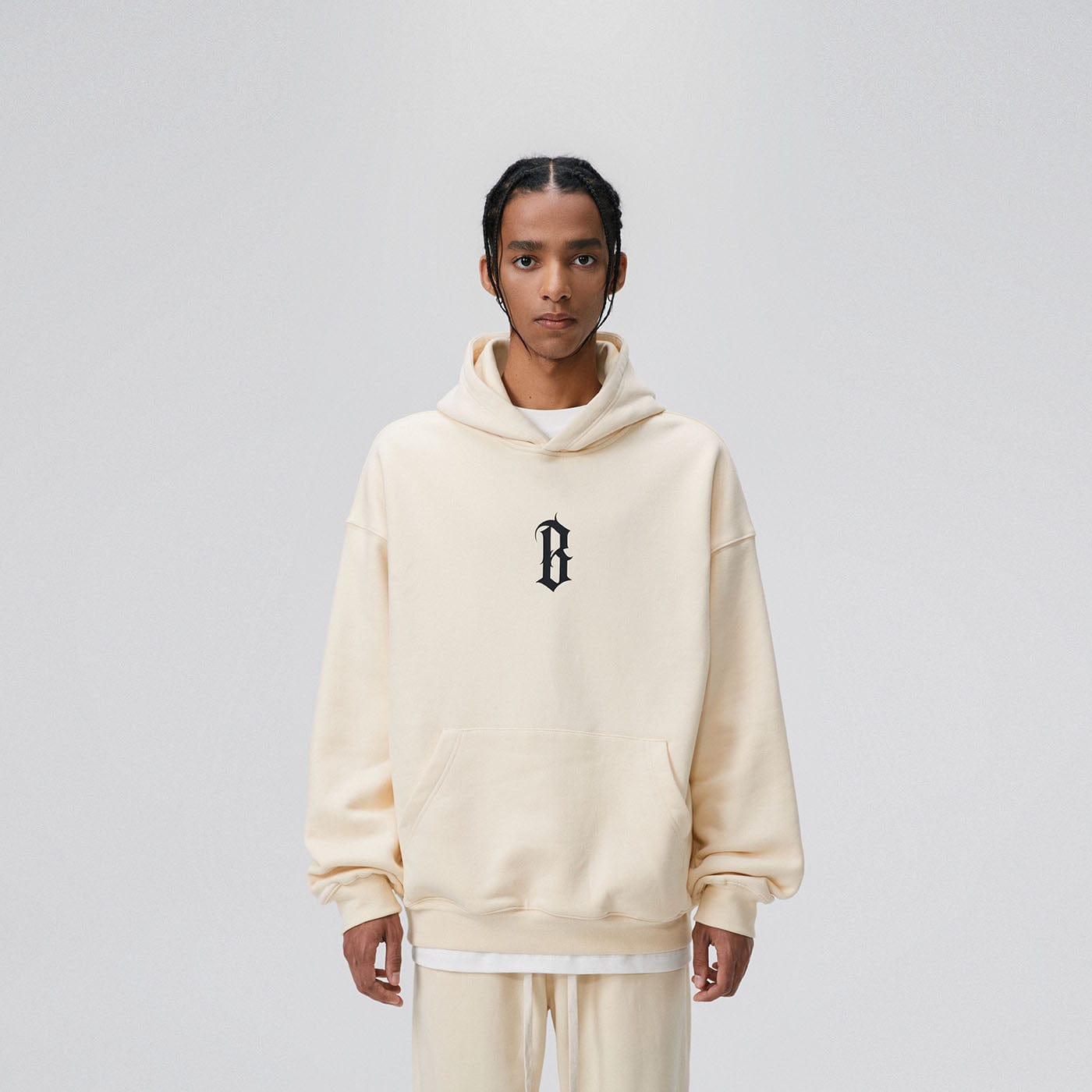 BONELESS Gothic LOGO Hoodie, premium urban and streetwear designers apparel on PROJECTISR.com, BONELESS