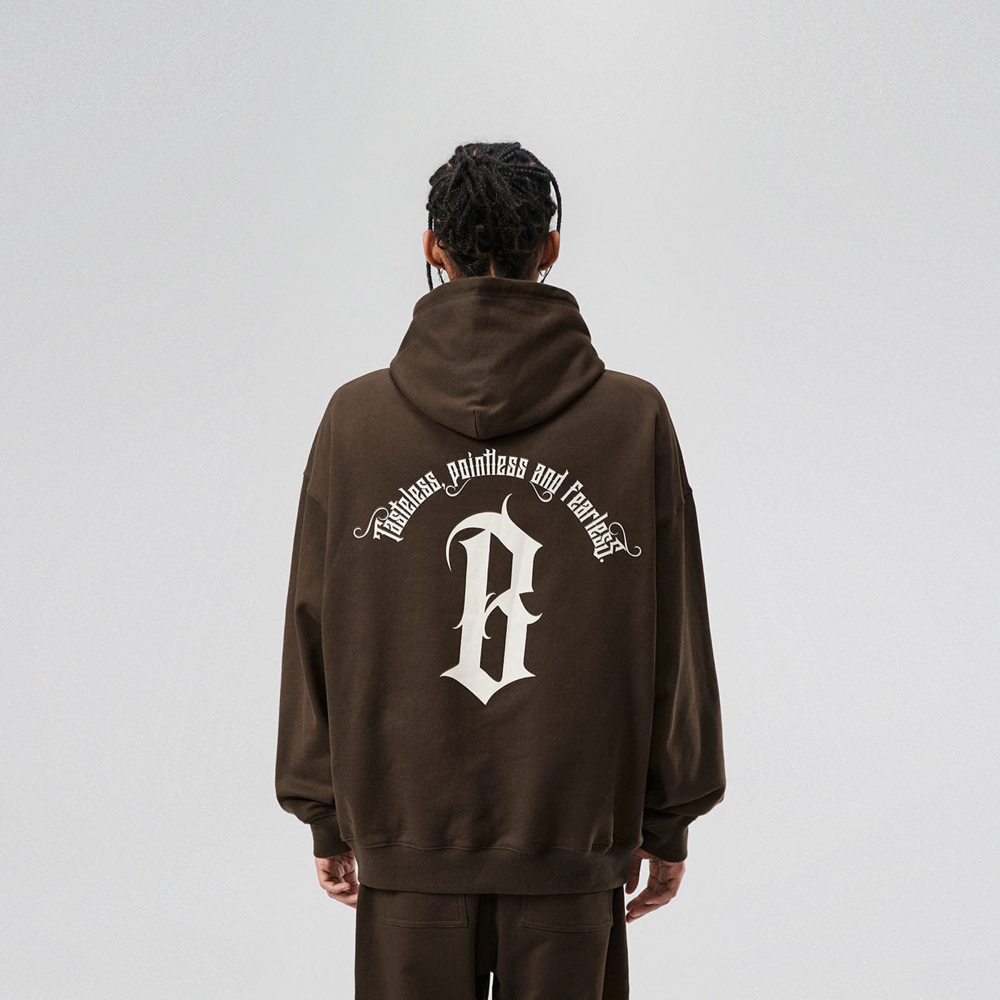 BONELESS Gothic Slogan Hoodie, premium urban and streetwear designers apparel on PROJECTISR.com, BONELESS