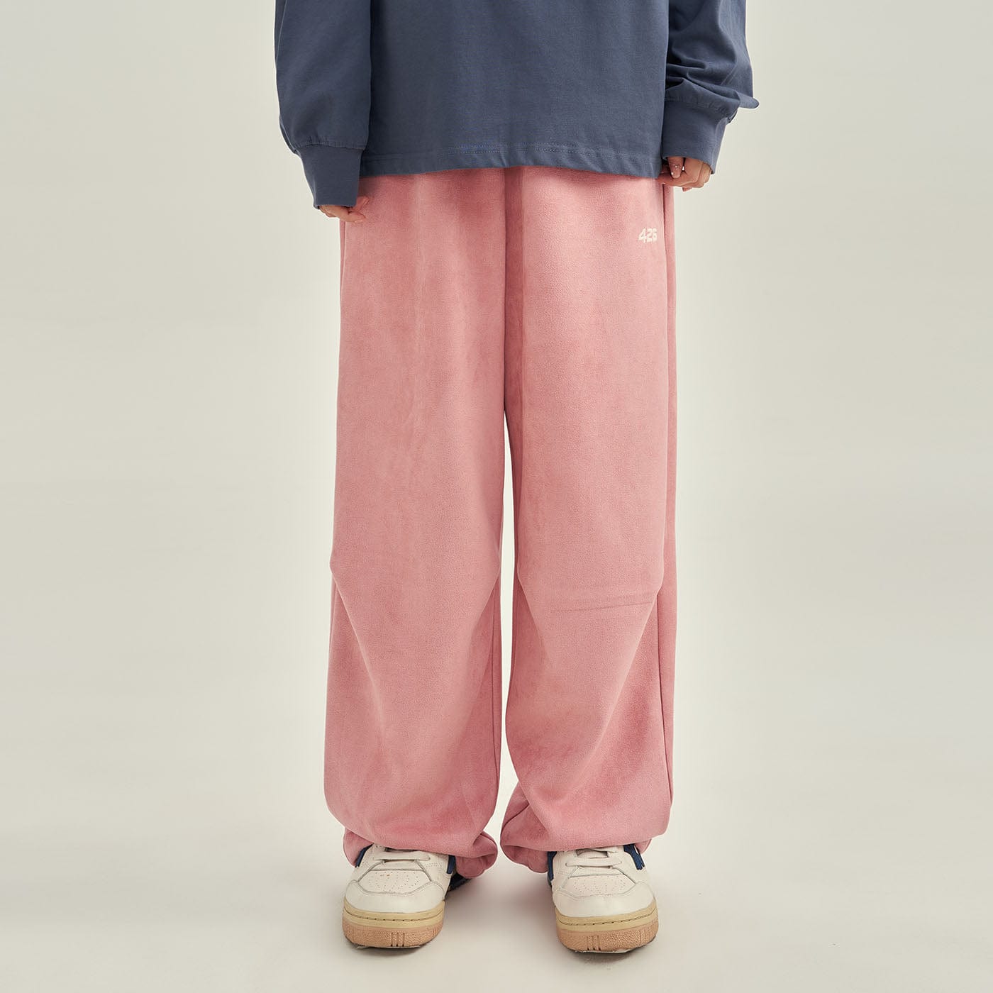 F426 Faux Suede Oversized Crease Pants, premium urban and streetwear designers apparel on PROJECTISR.com, F426
