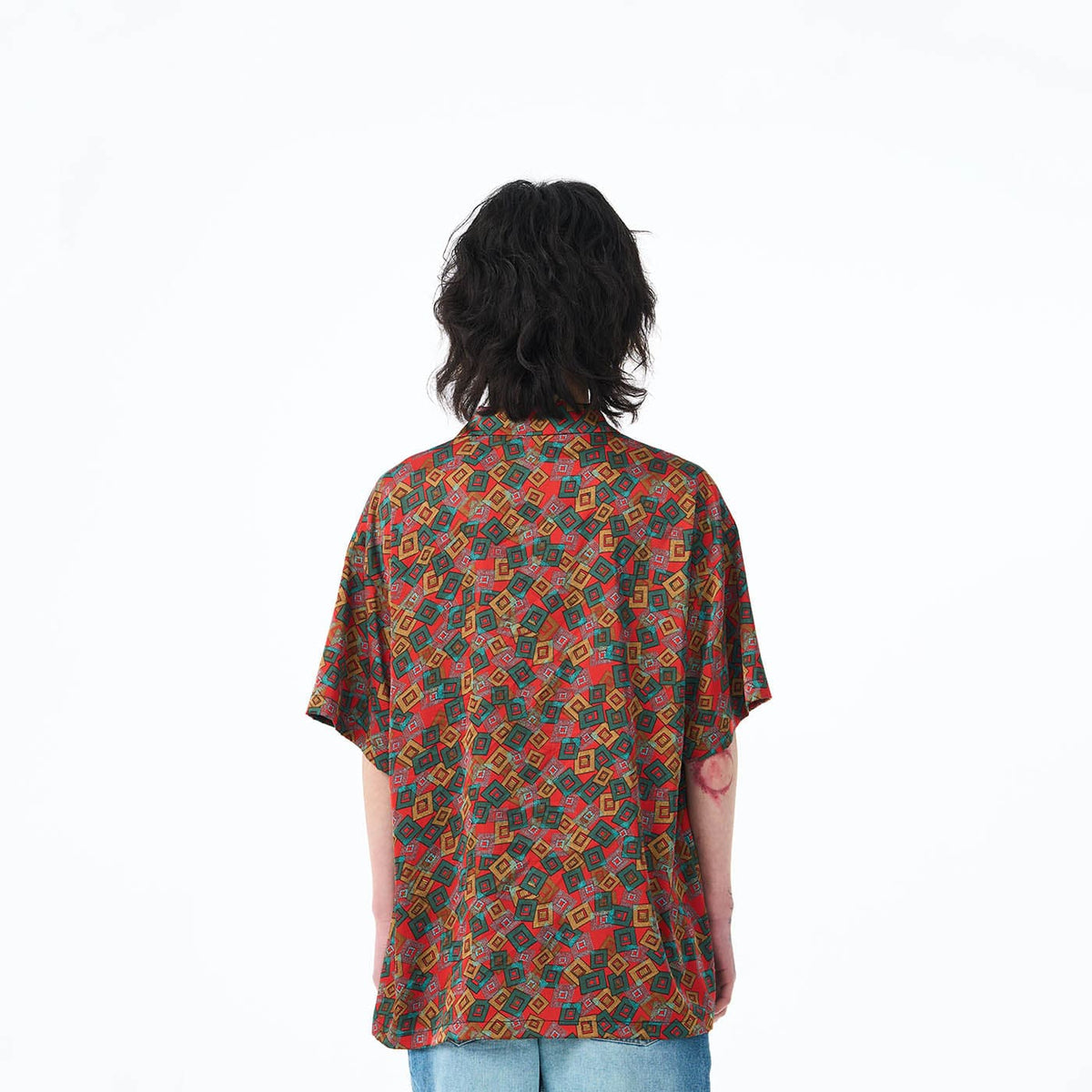 EPIC POETRY Geometric Full Print Cuban Half Shirt, premium urban and streetwear designers apparel on PROJECTISR.com, EPIC POETRY