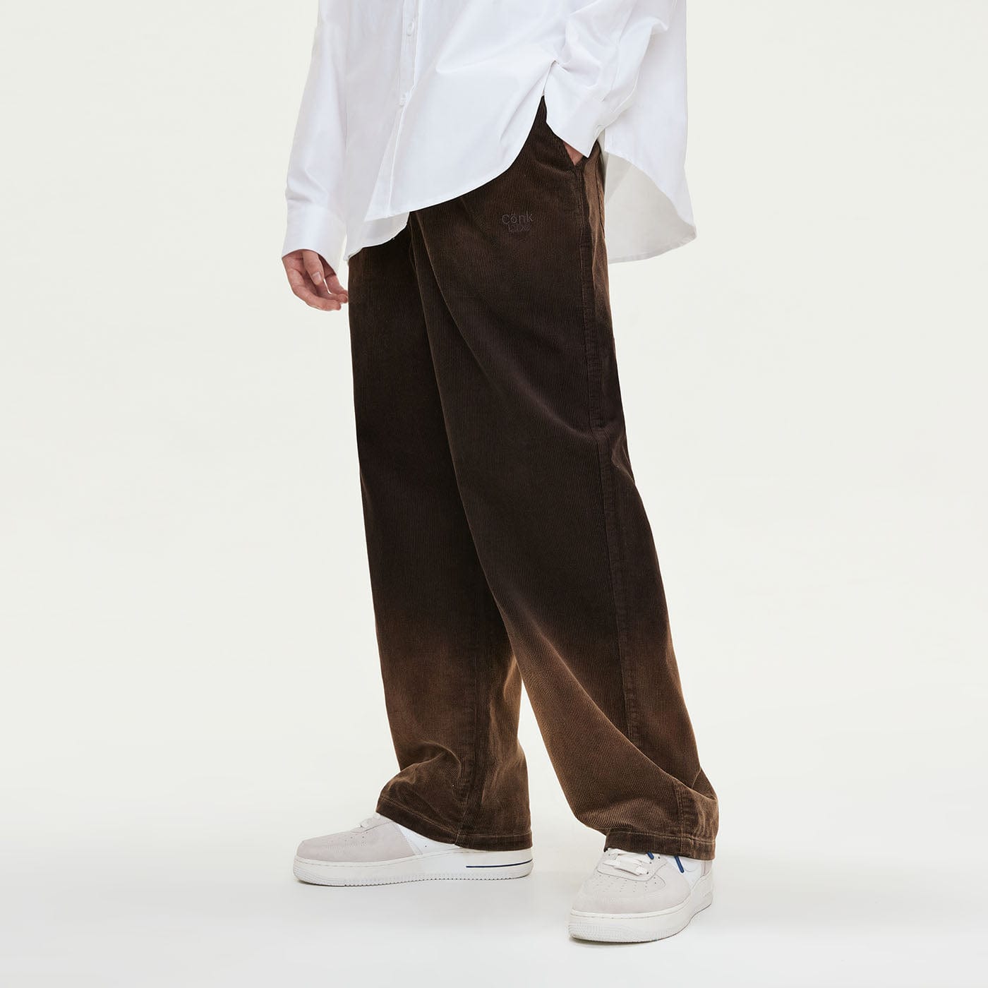 CONKLAB Creased Gradient Straight Pants, premium urban and streetwear designers apparel on PROJECTISR.com, Conklab