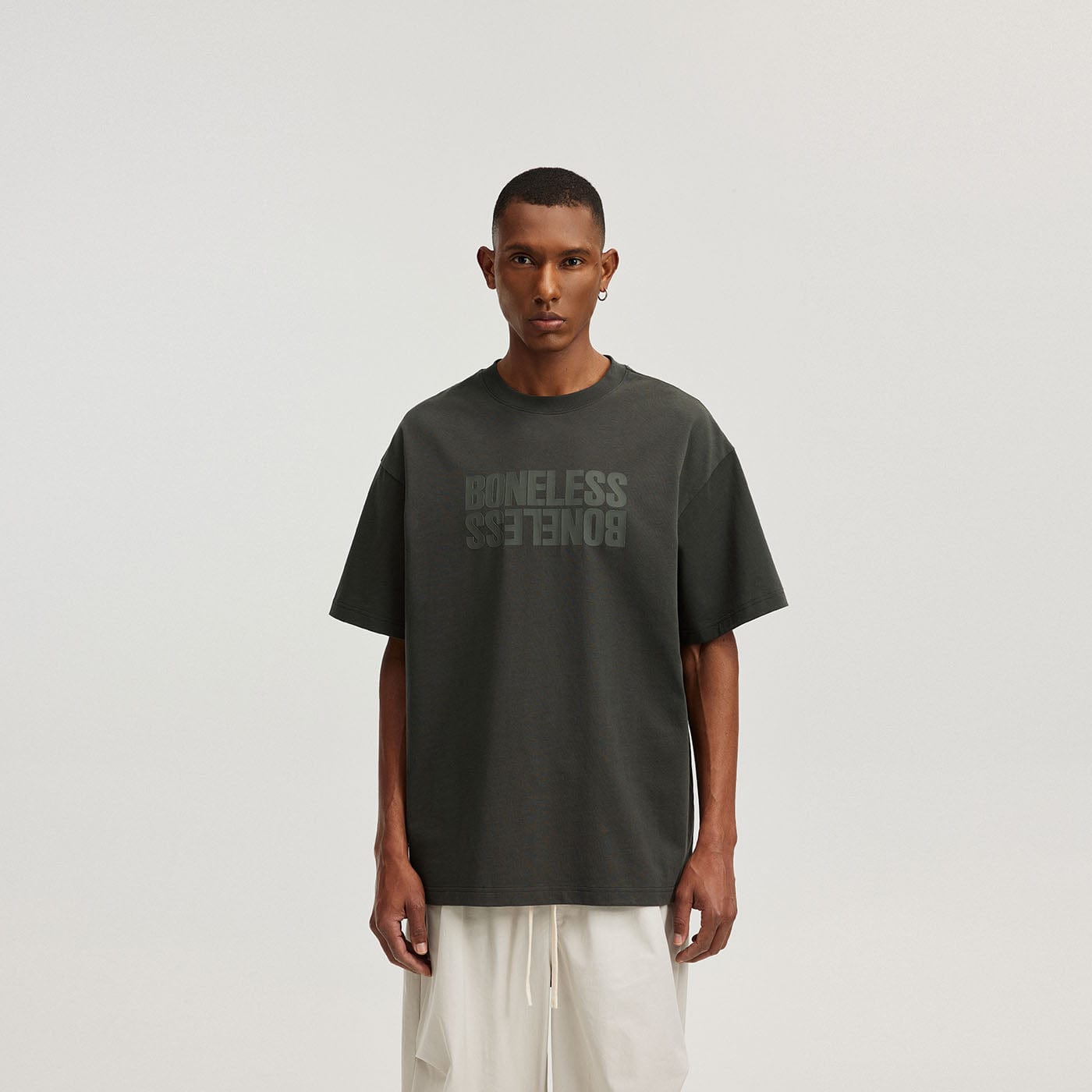 BONELESS Reversed LOGO T-Shirt, premium urban and streetwear designers apparel on PROJECTISR.com, BONELESS