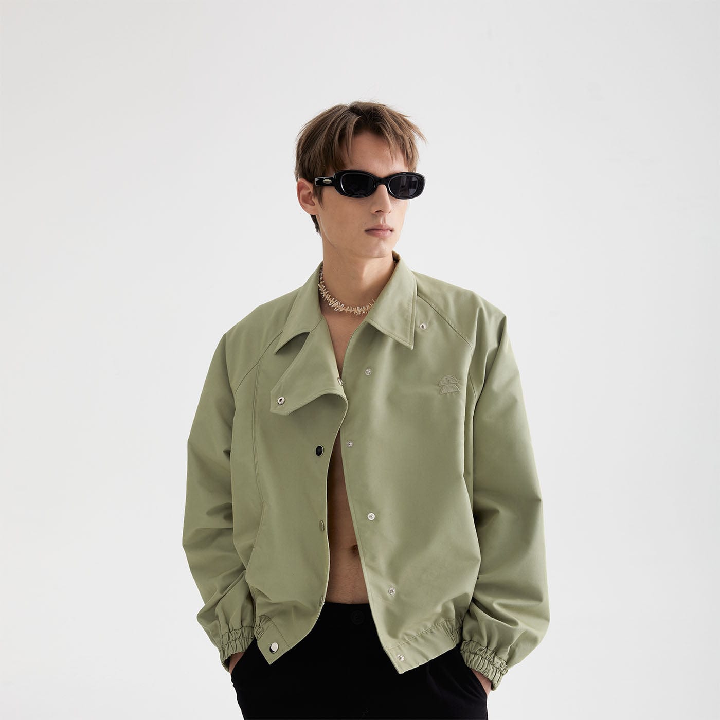 LEONSENSE Asymmetrical S-Shape Jacket, premium urban and streetwear designers apparel on PROJECTISR.com, LEONSENSE
