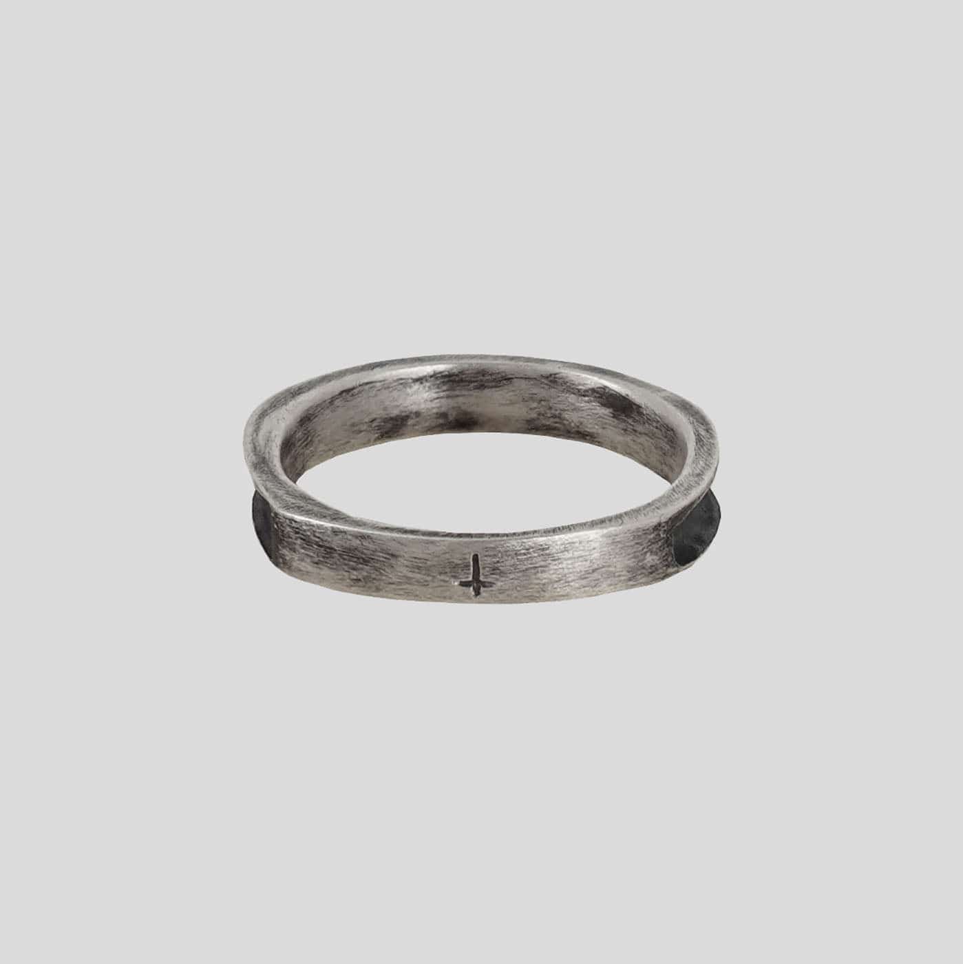UNDERWATER Silver Cross Engraved Ring, premium urban and streetwear designers apparel on PROJECTISR.com, UNDERWATER