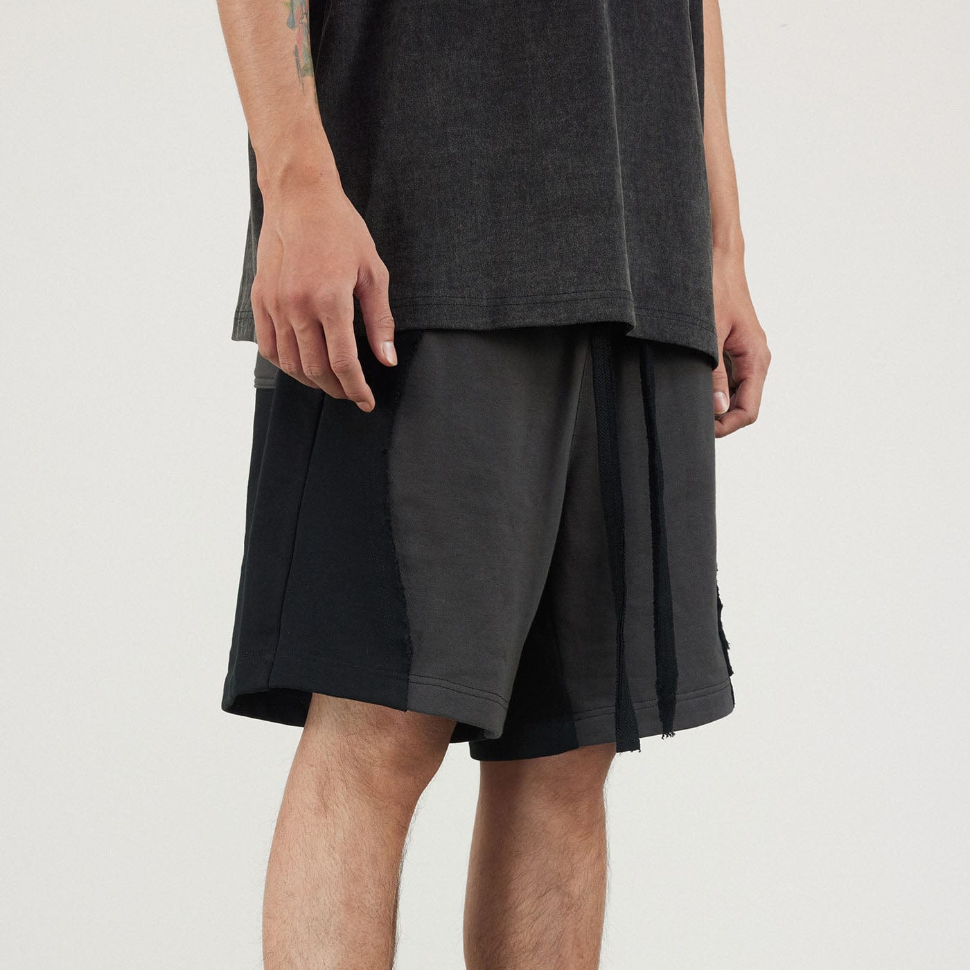 BONELESS Spliced Camber Shorts, premium urban and streetwear designers apparel on PROJECTISR.com, BONELESS