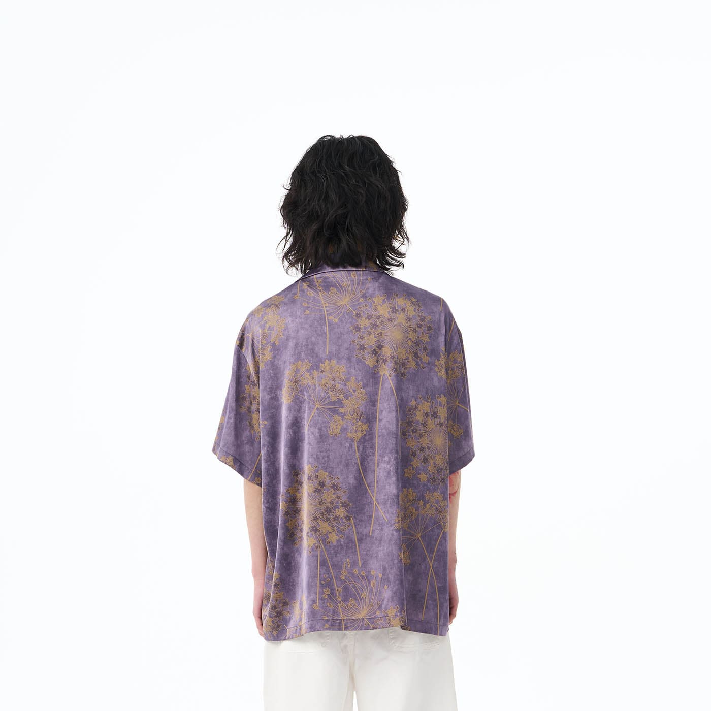 EPIC POETRY Dandelion Cuban Half Shirt Purple, premium urban and streetwear designers apparel on PROJECTISR.com, EPIC POETRY