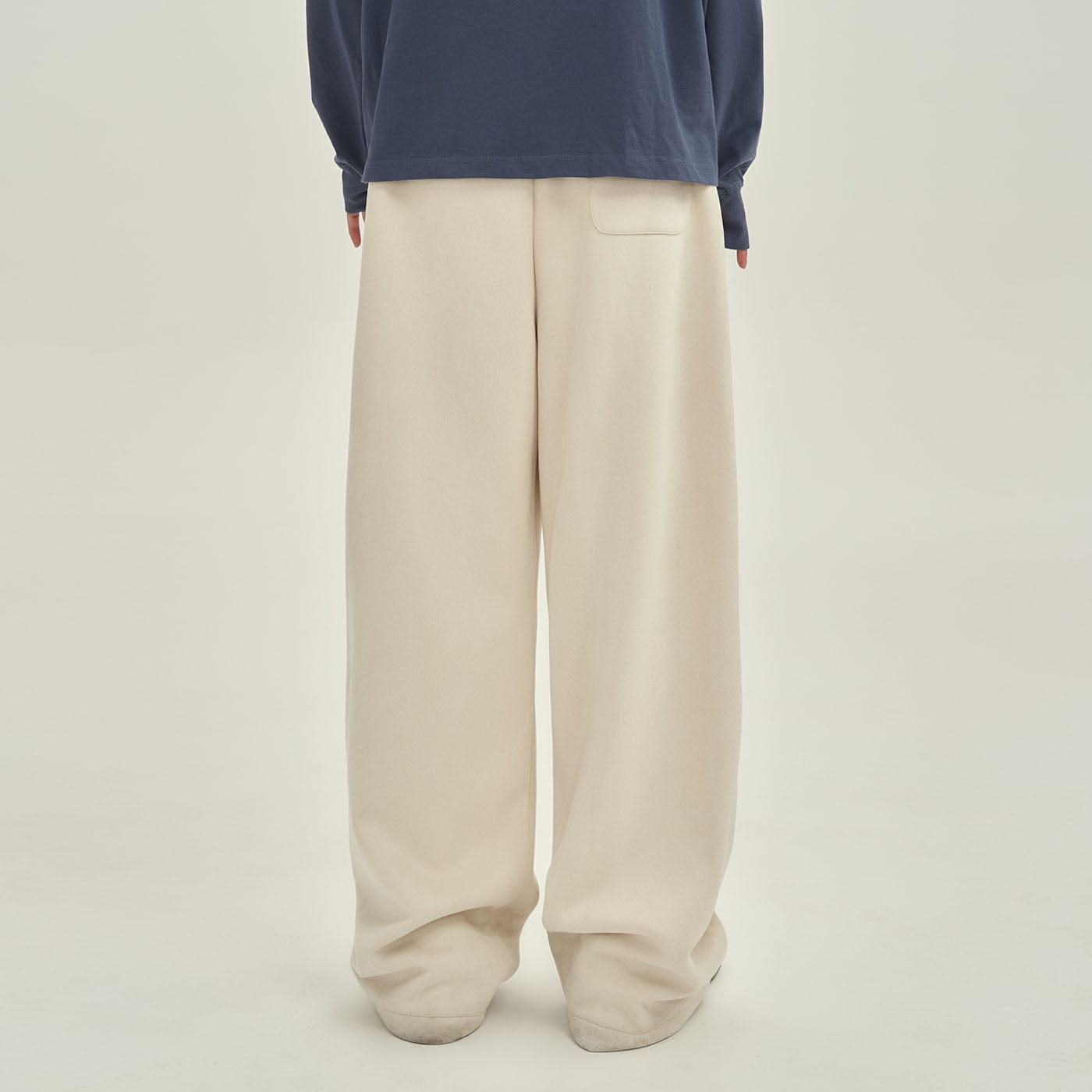 F426 Faux Suede Oversized Crease Pants, premium urban and streetwear designers apparel on PROJECTISR.com, F426