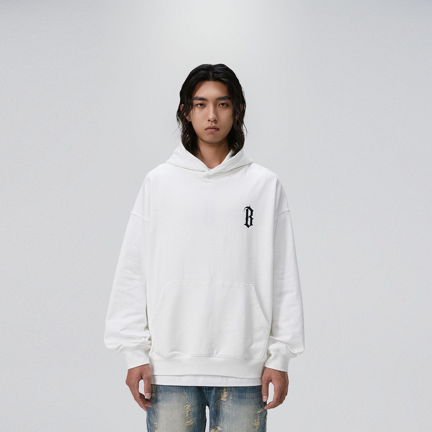 BONELESS Gothic Slogan Hoodie, premium urban and streetwear designers apparel on PROJECTISR.com, BONELESS
