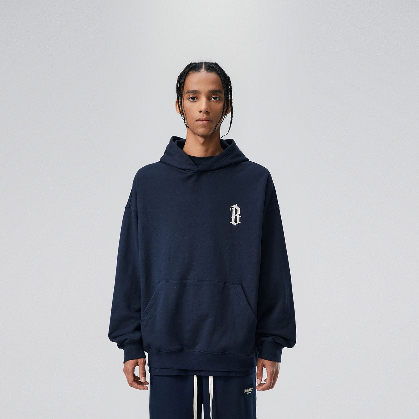 BONELESS Gothic Slogan Hoodie, premium urban and streetwear designers apparel on PROJECTISR.com, BONELESS
