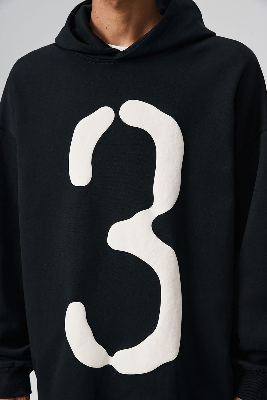 BONELESS Number 3 Puff-Print Hoodie, premium urban and streetwear designers apparel on PROJECTISR.com, BONELESS