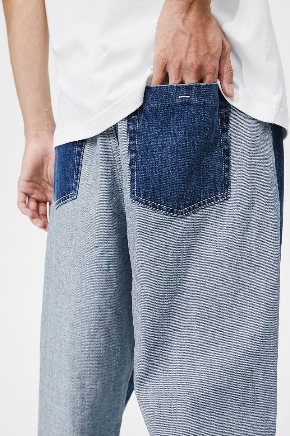 CONKLAB Classic Spliced Straight Jeans, premium urban and streetwear designers apparel on PROJECTISR.com, Conklab