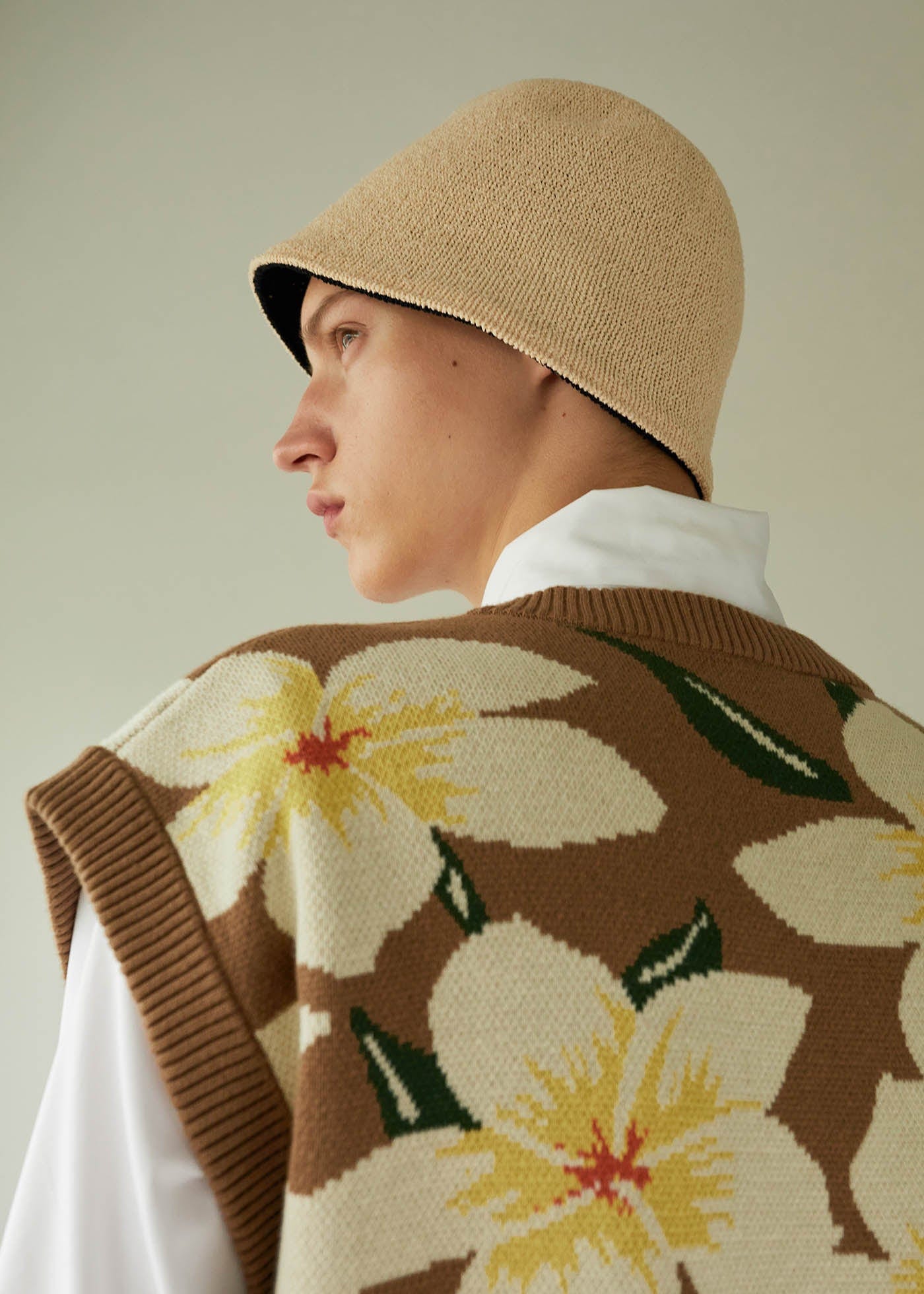 LEONSENSE Floral Knitted Vest, premium urban and streetwear designers apparel on PROJECTISR.com, LEONSENSE
