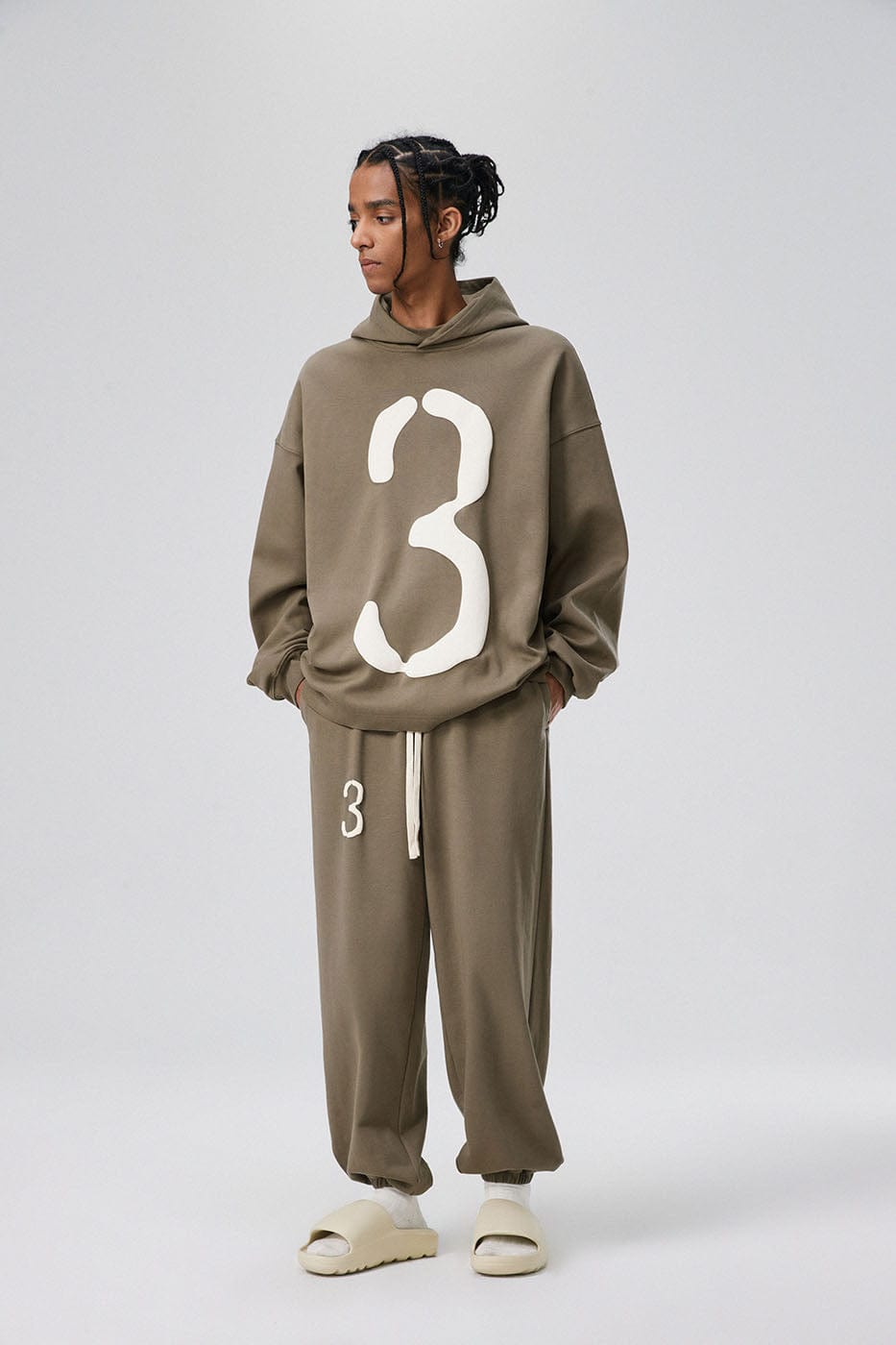 BONELESS Number 3 Puff-Print Hoodie, premium urban and streetwear designers apparel on PROJECTISR.com, BONELESS