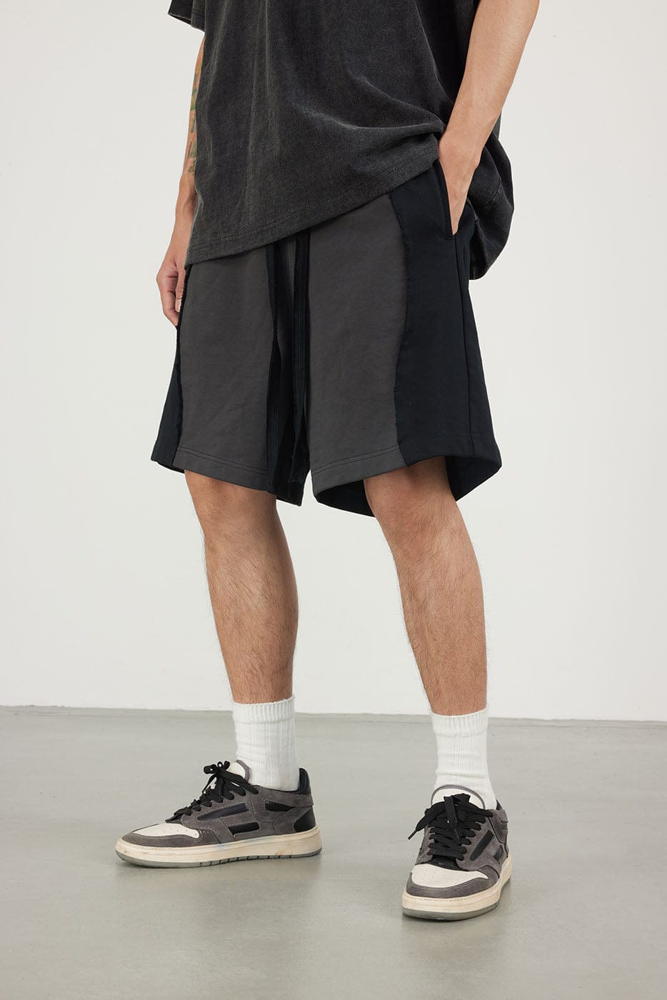 BONELESS Spliced Camber Shorts, premium urban and streetwear designers apparel on PROJECTISR.com, BONELESS