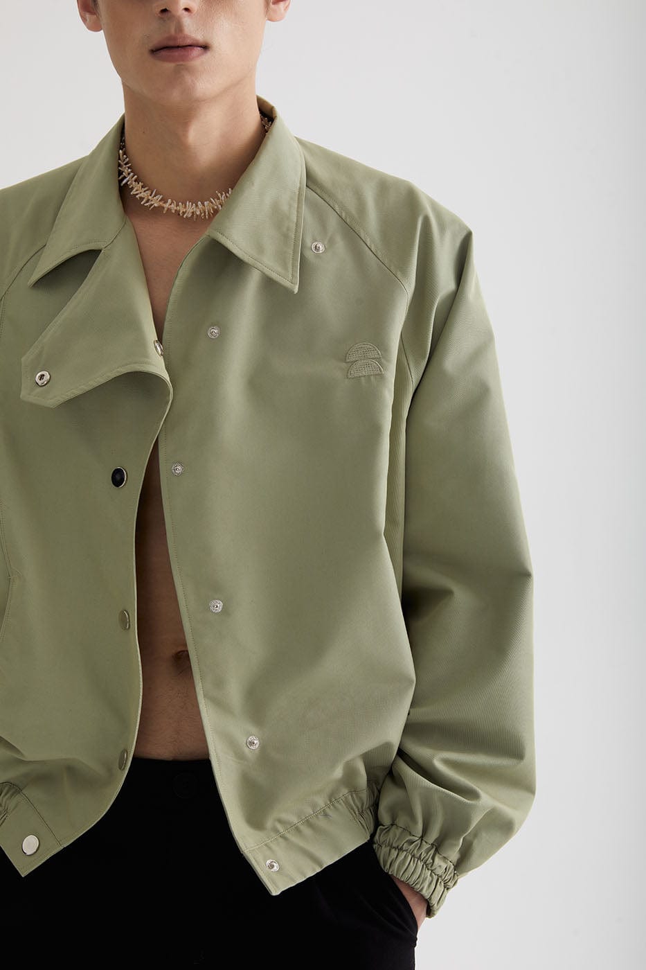 LEONSENSE Asymmetrical S-Shape Jacket, premium urban and streetwear designers apparel on PROJECTISR.com, LEONSENSE