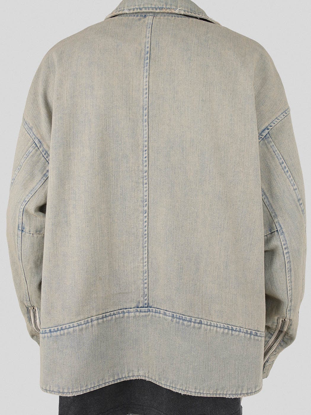 UNDERWATER Acid Wash Zipper Biker Jacket, premium urban and streetwear designers apparel on PROJECTISR.com, UNDERWATER