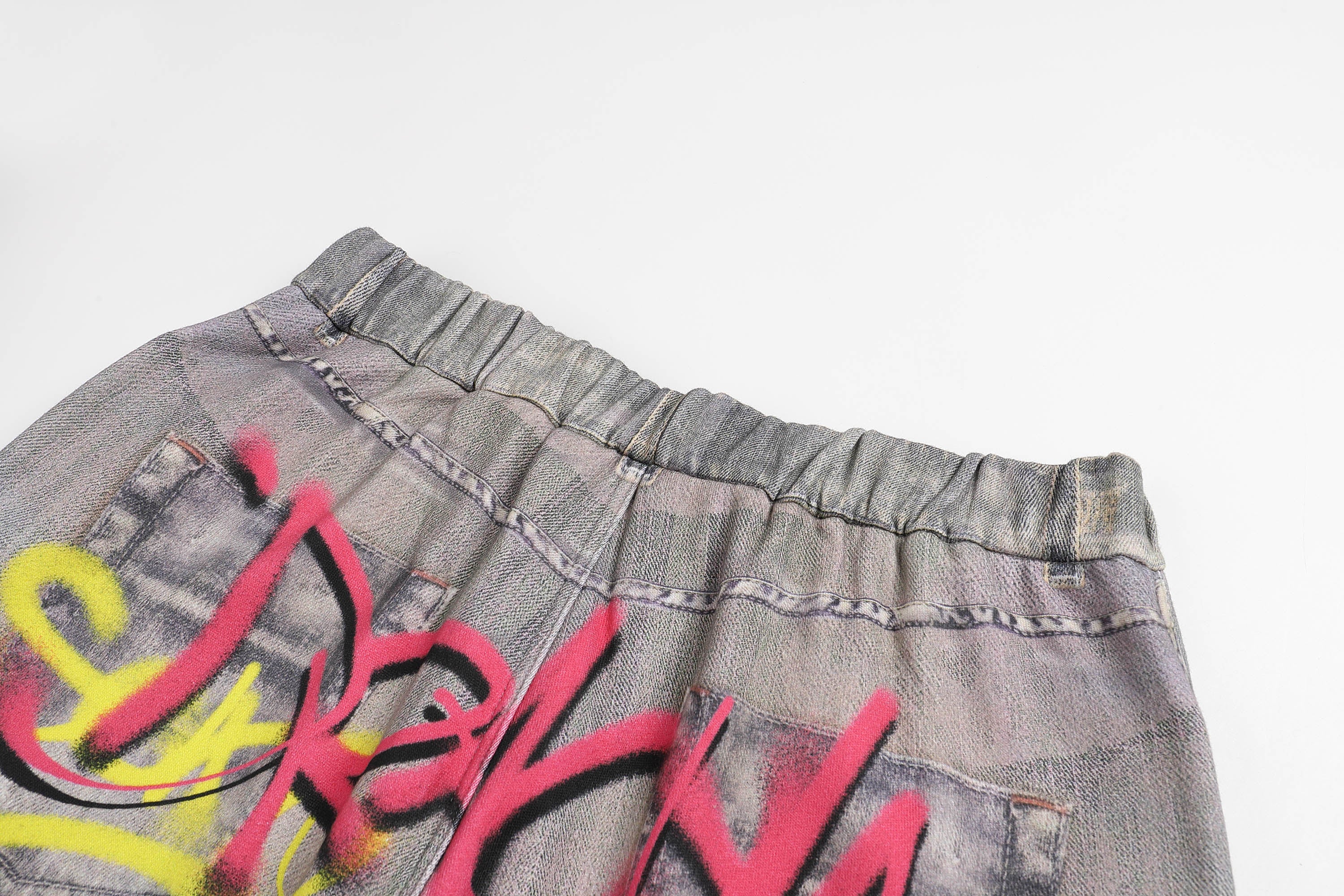 DND4DES Distressed Graffiti Flared Pants