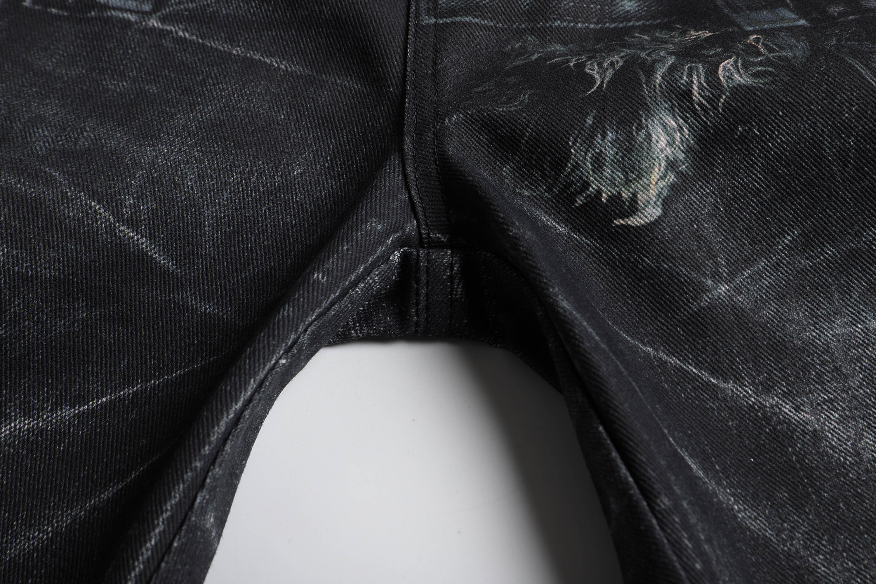 DND4DES Distressed Cyber Virus Flared Jeans