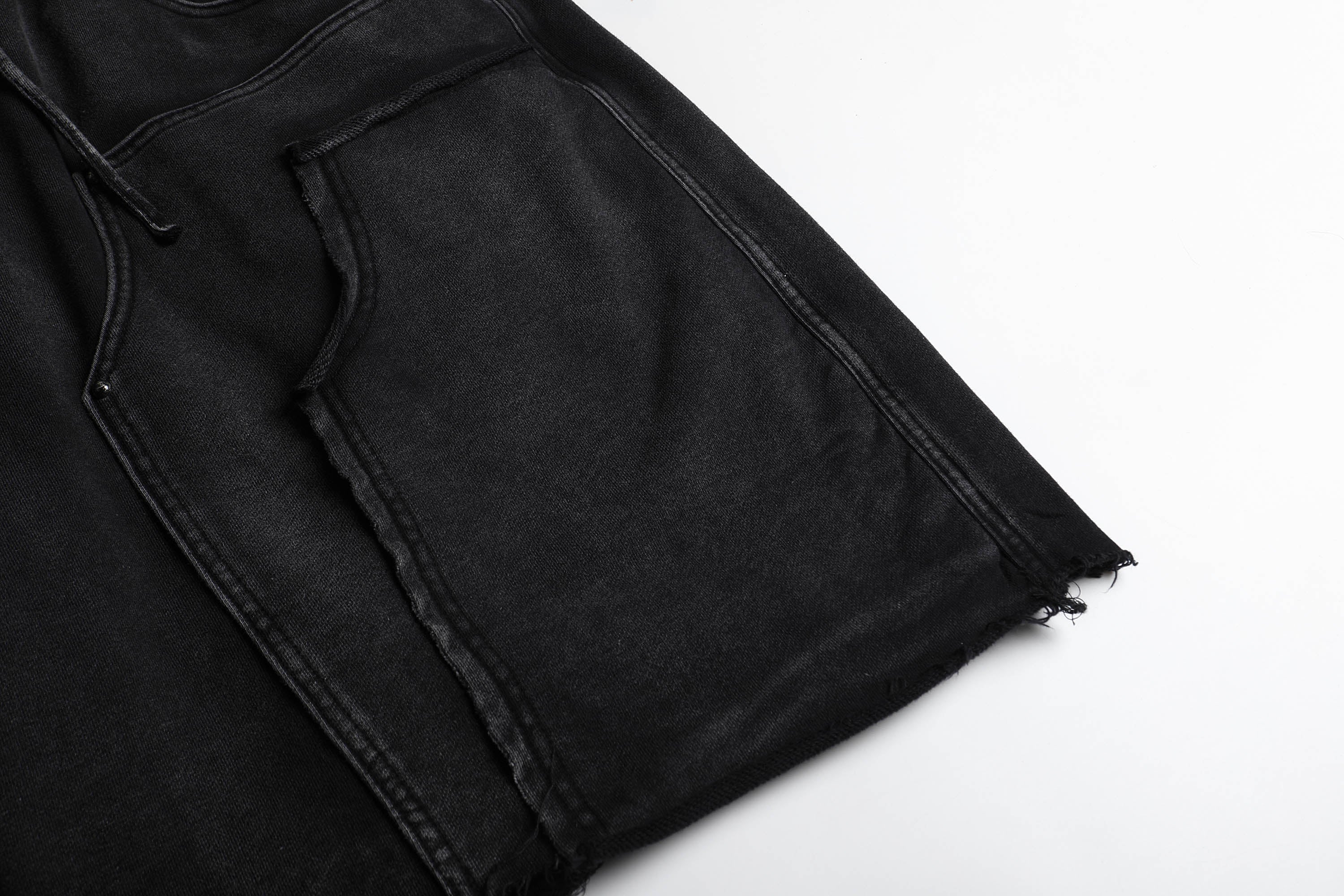 DND4DES Deconstructed Distressed Double-Knee Shorts