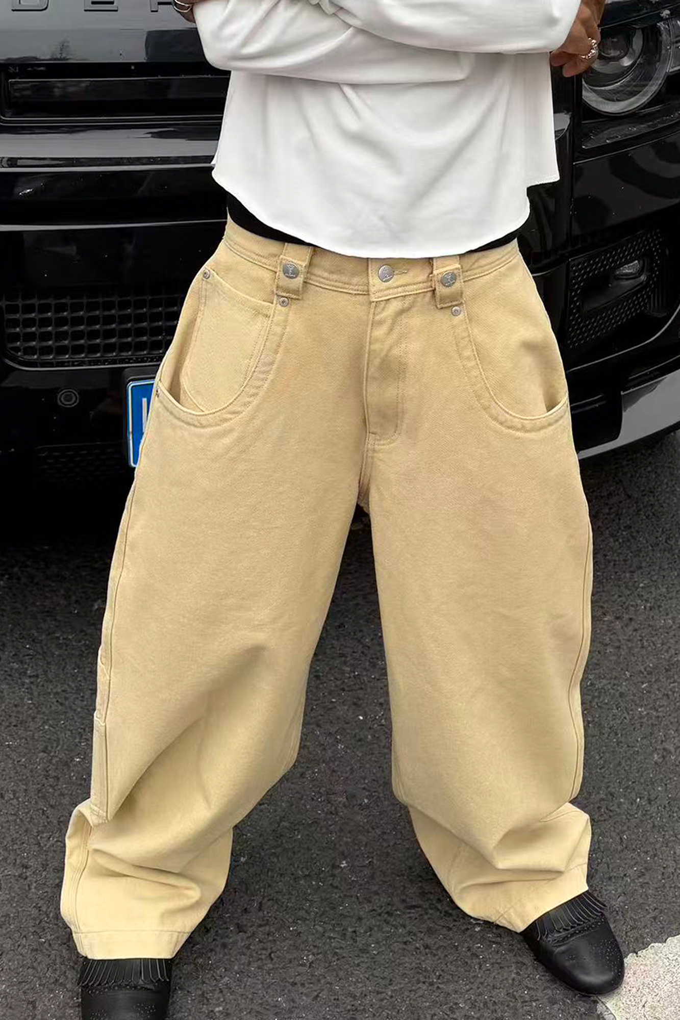 STEEPC Multi-Pocket Baggy Cargo Pants, premium urban and streetwear designers apparel on PROJECTISR.com, STEEPC