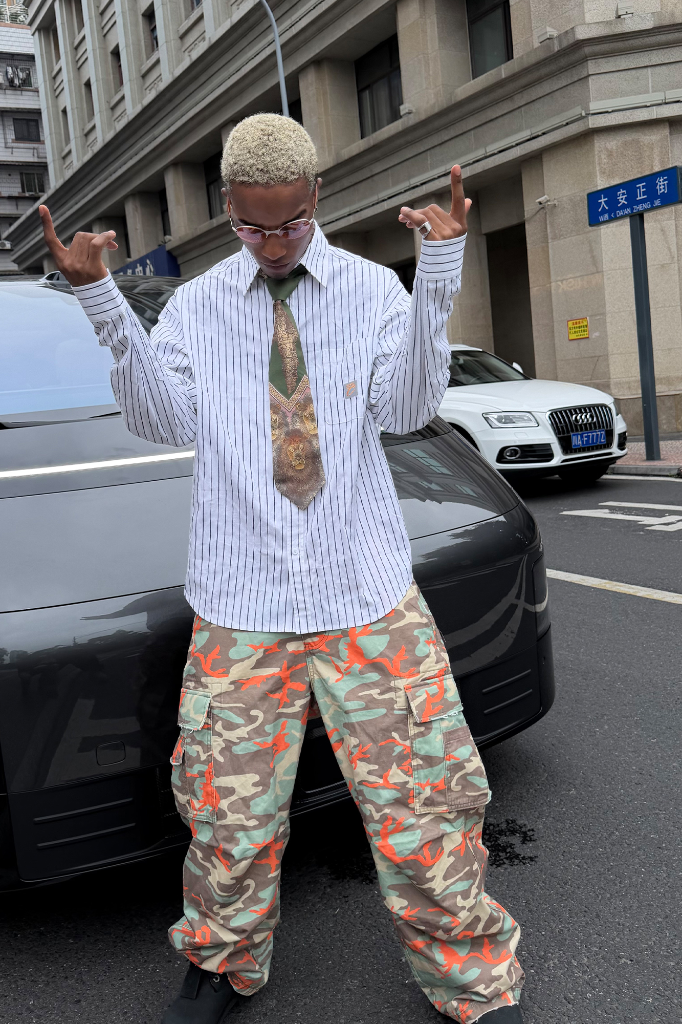 STEEPC Camo Wide-Leg Cargo Pants, premium urban and streetwear designers apparel on PROJECTISR.com, STEEPC
