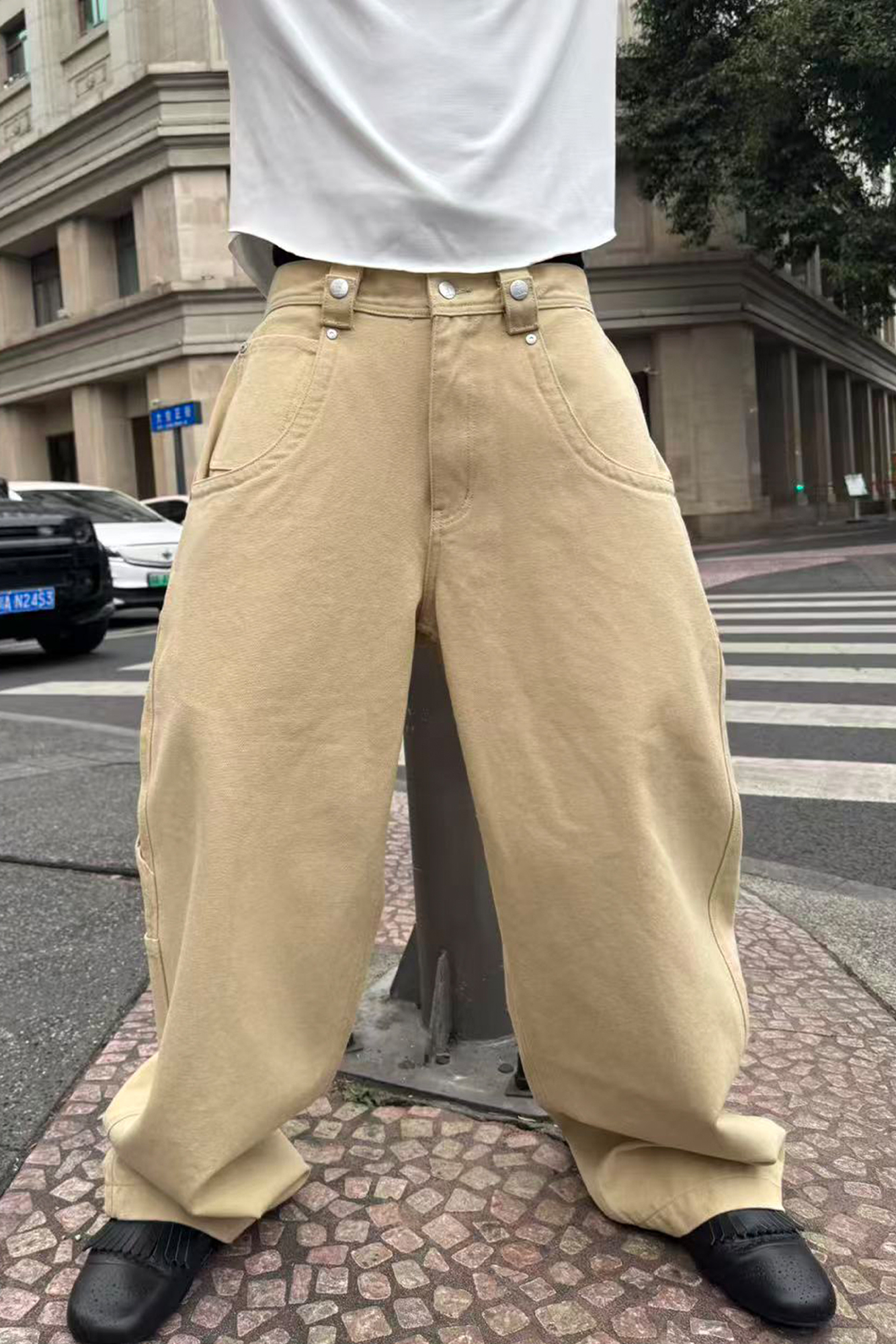 STEEPC Multi-Pocket Baggy Cargo Pants, premium urban and streetwear designers apparel on PROJECTISR.com, STEEPC