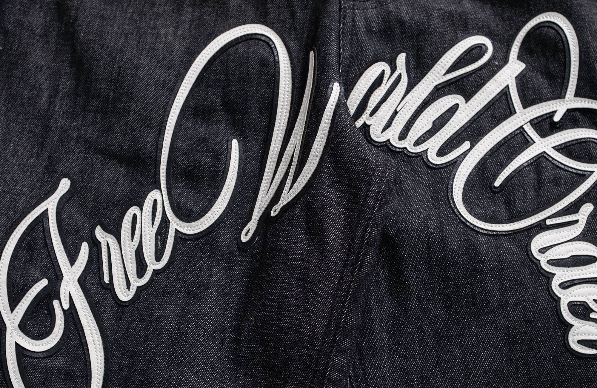 FVVO Layered-Waist Patterned Studded Jeans