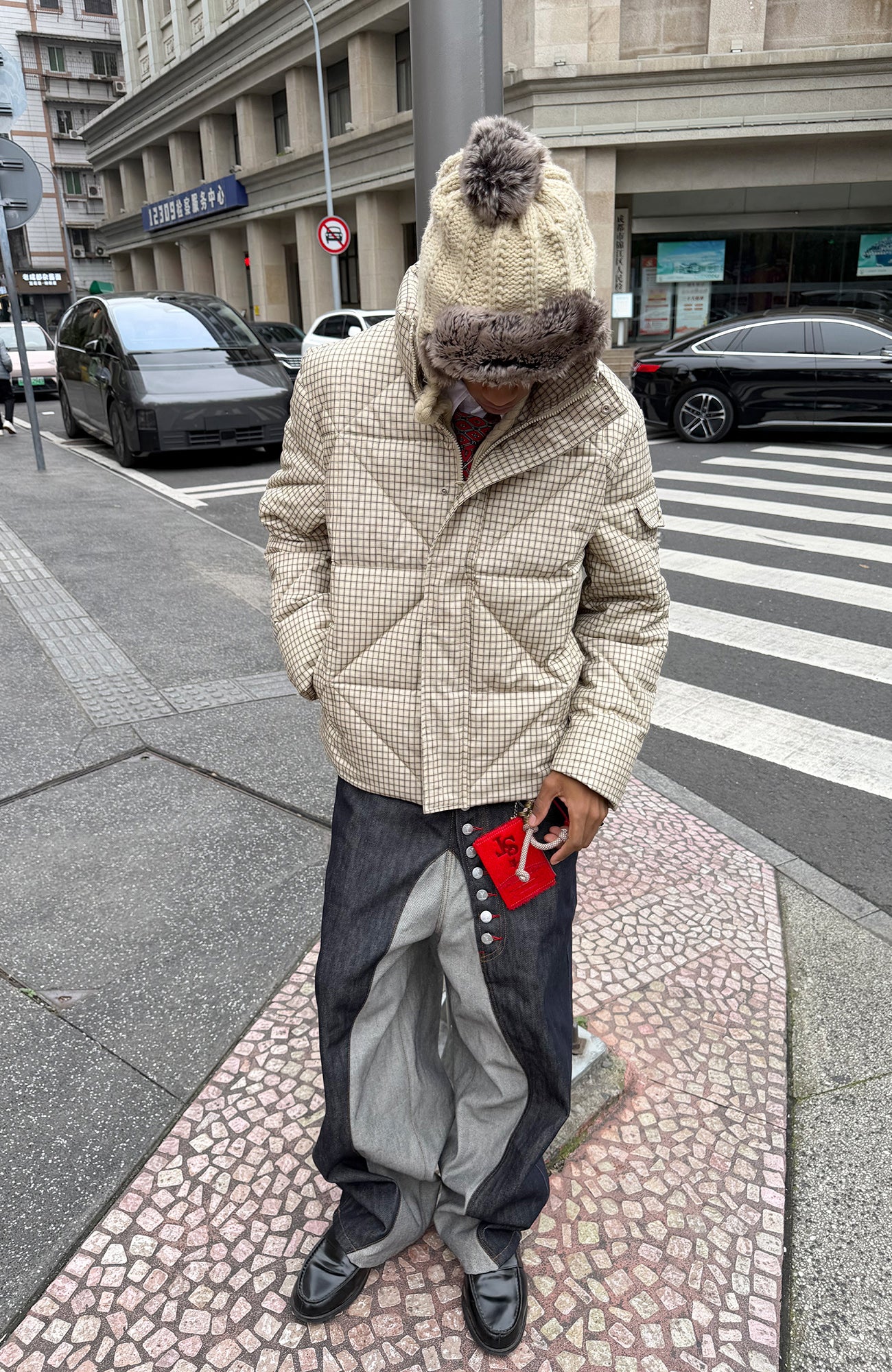 STEEPC Plaid Quilted Padded Jacket