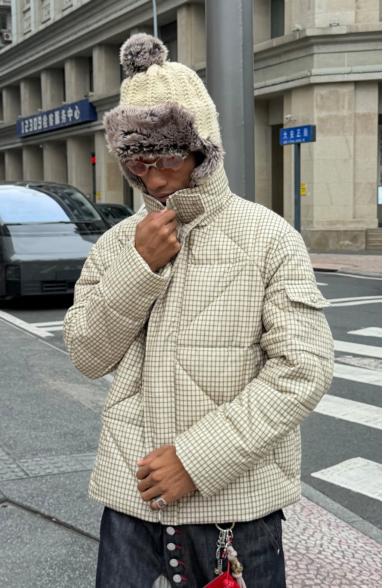 STEEPC Plaid Quilted Padded Jacket