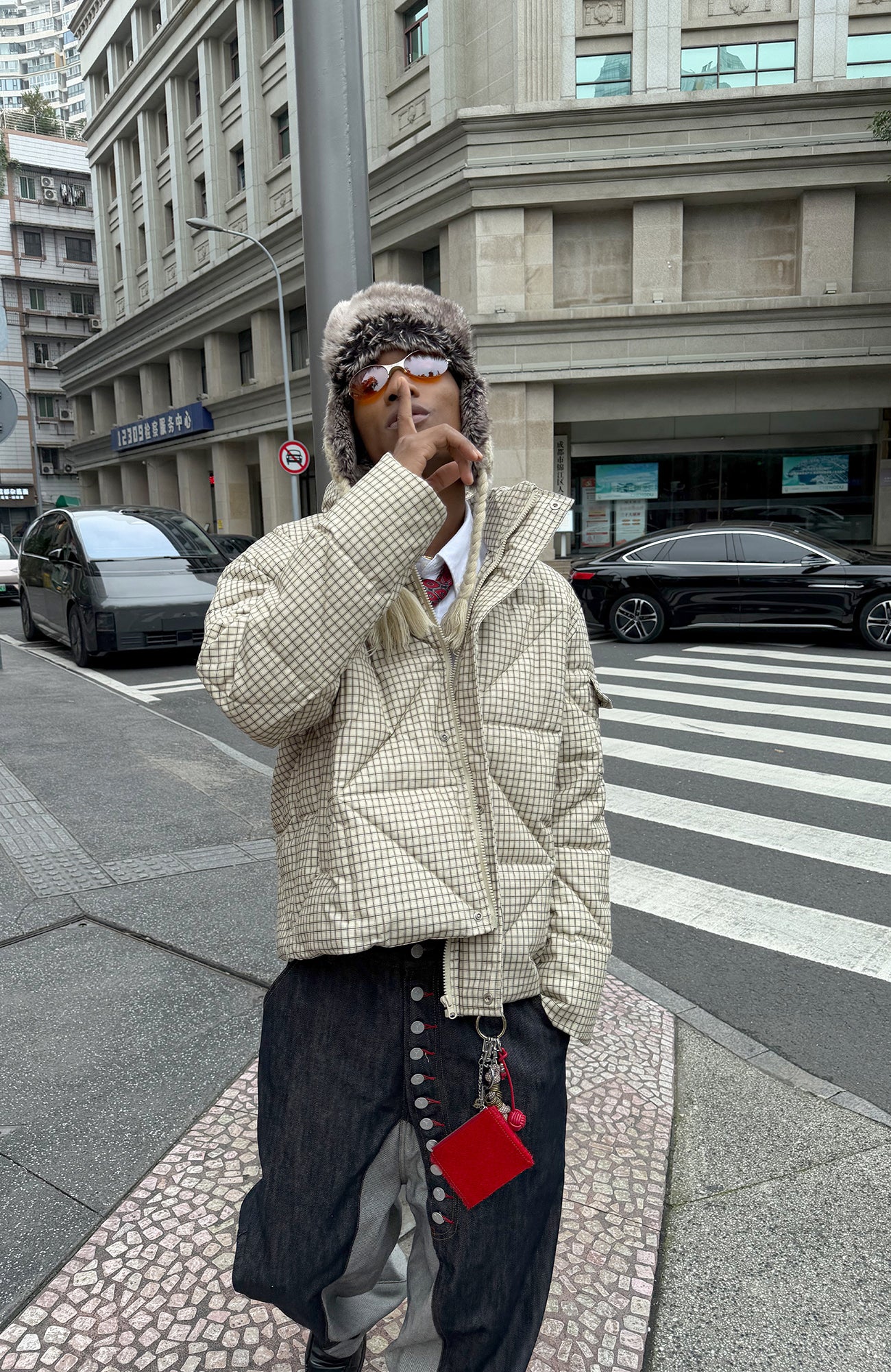 STEEPC Plaid Quilted Padded Jacket