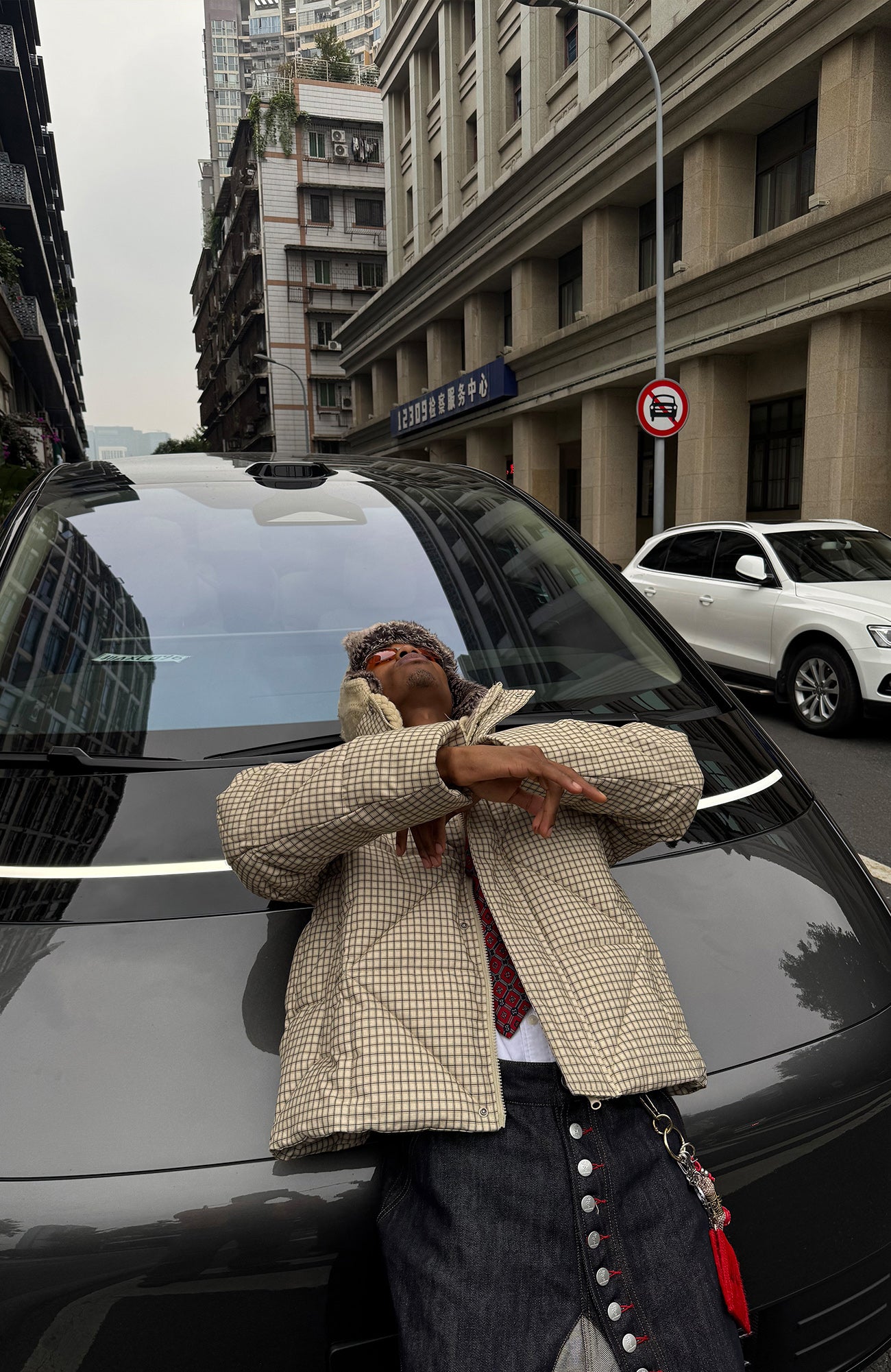 STEEPC Plaid Quilted Padded Jacket