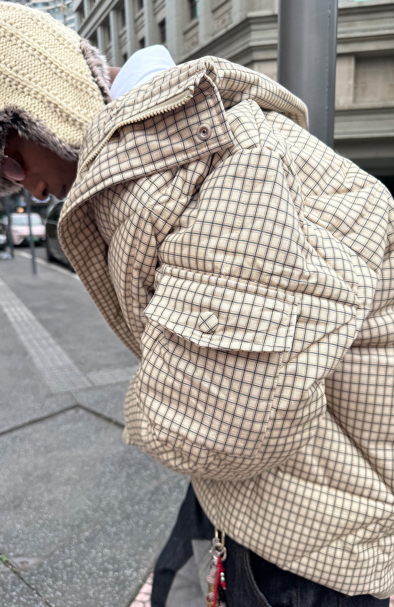 STEEPC Plaid Quilted Padded Jacket