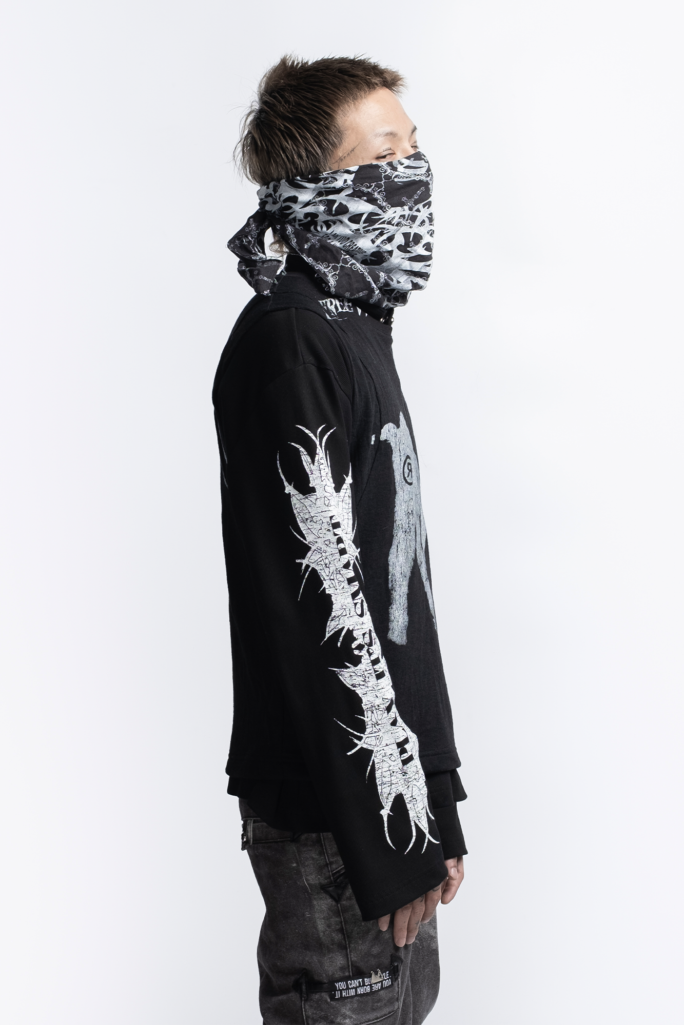 FVVO Ribbed Printed Henley Long Sleeve, premium urban and streetwear designers apparel on PROJECTISR.com, FVVO