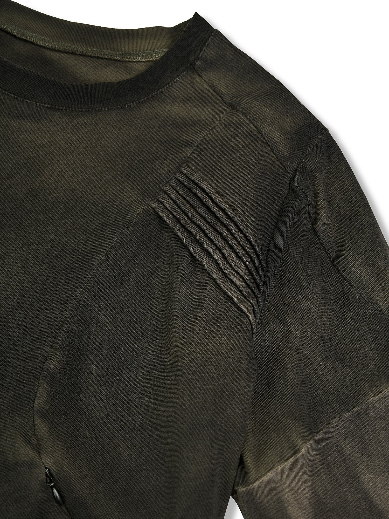 FLYERRER Washed Panelled Slim-Fit Long-Sleeve Tee, premium urban and streetwear designers apparel on PROJECTISR.com, FLYERRER