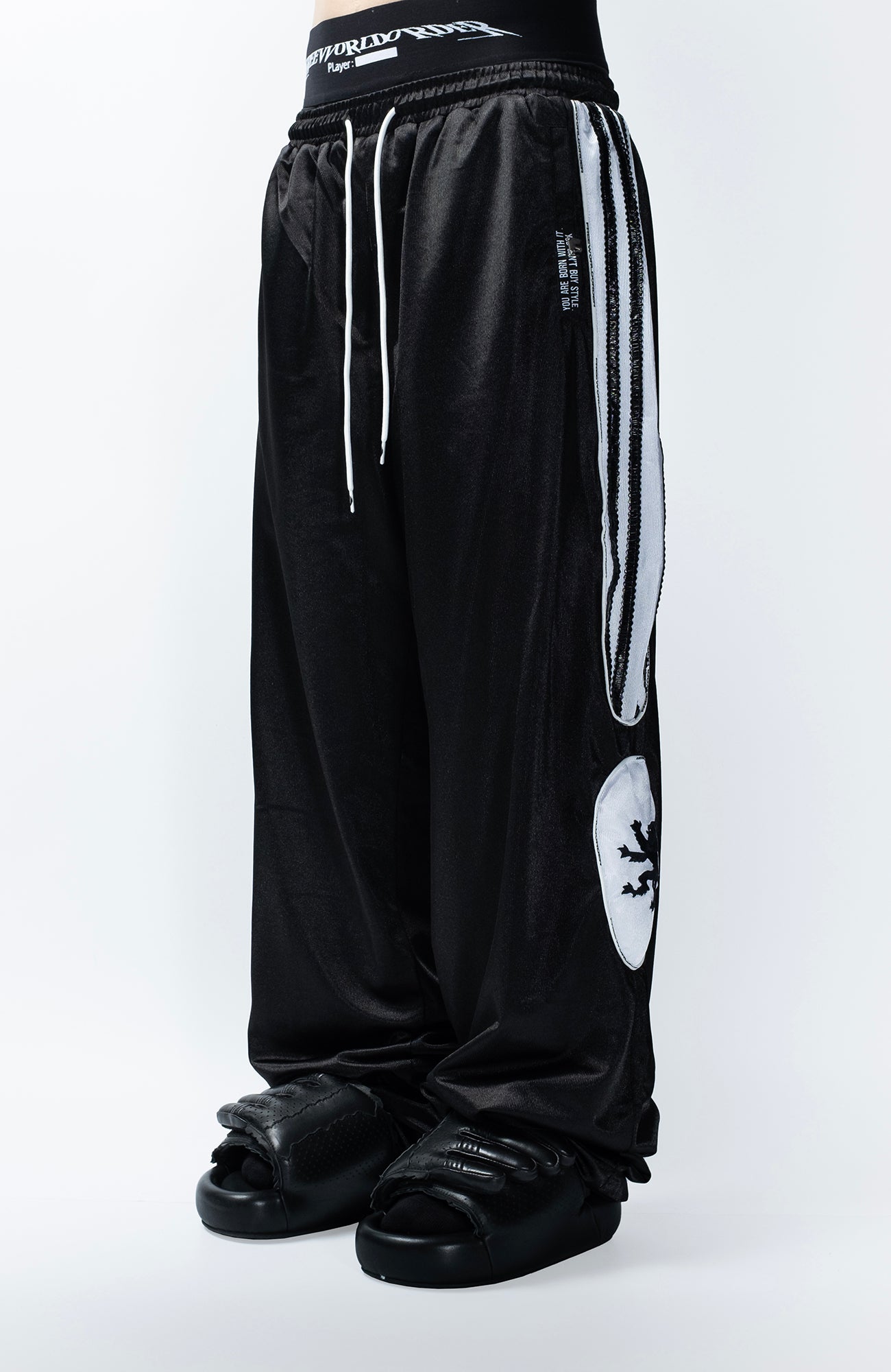 FVVO Wild Spirit Wolf Embroidered Pants