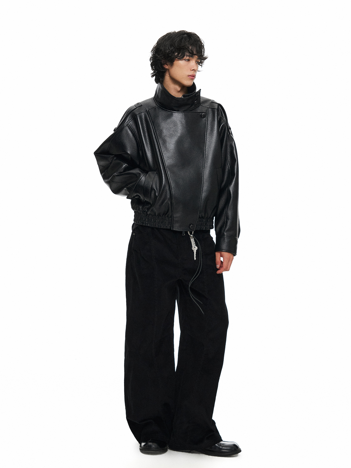 TGNS Faux Leather Biker Jacket