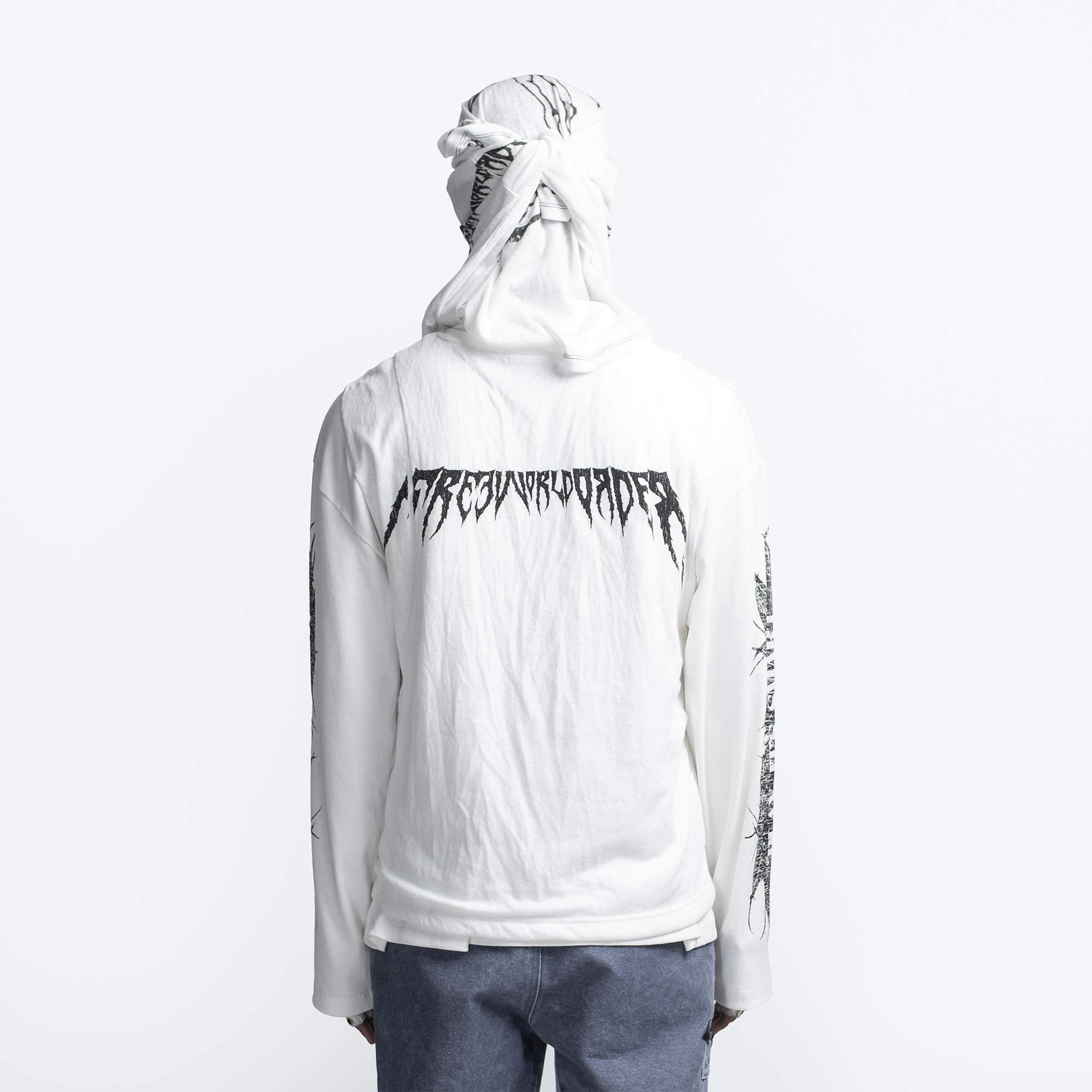 FVVO Ribbed Printed Henley Long Sleeve, premium urban and streetwear designers apparel on PROJECTISR.com, FVVO