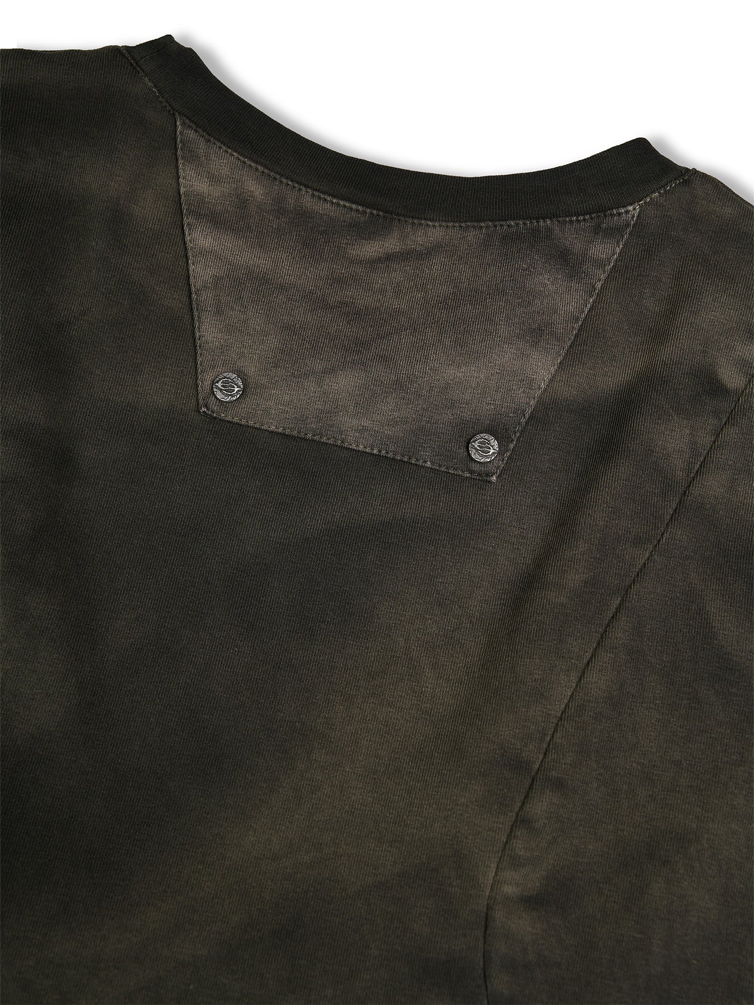 FLYERRER Washed Panelled Slim-Fit Long-Sleeve Tee, premium urban and streetwear designers apparel on PROJECTISR.com, FLYERRER