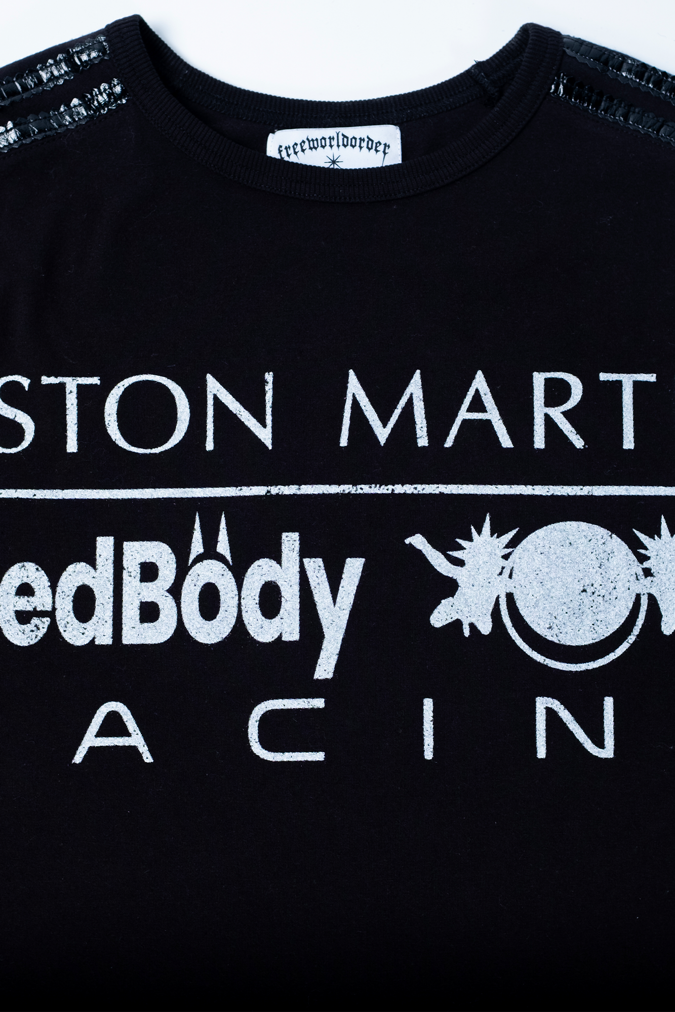 FVVO Parody Logo Slim-Fit Long Sleeve Tee, premium urban and streetwear designers apparel on PROJECTISR.com, FVVO