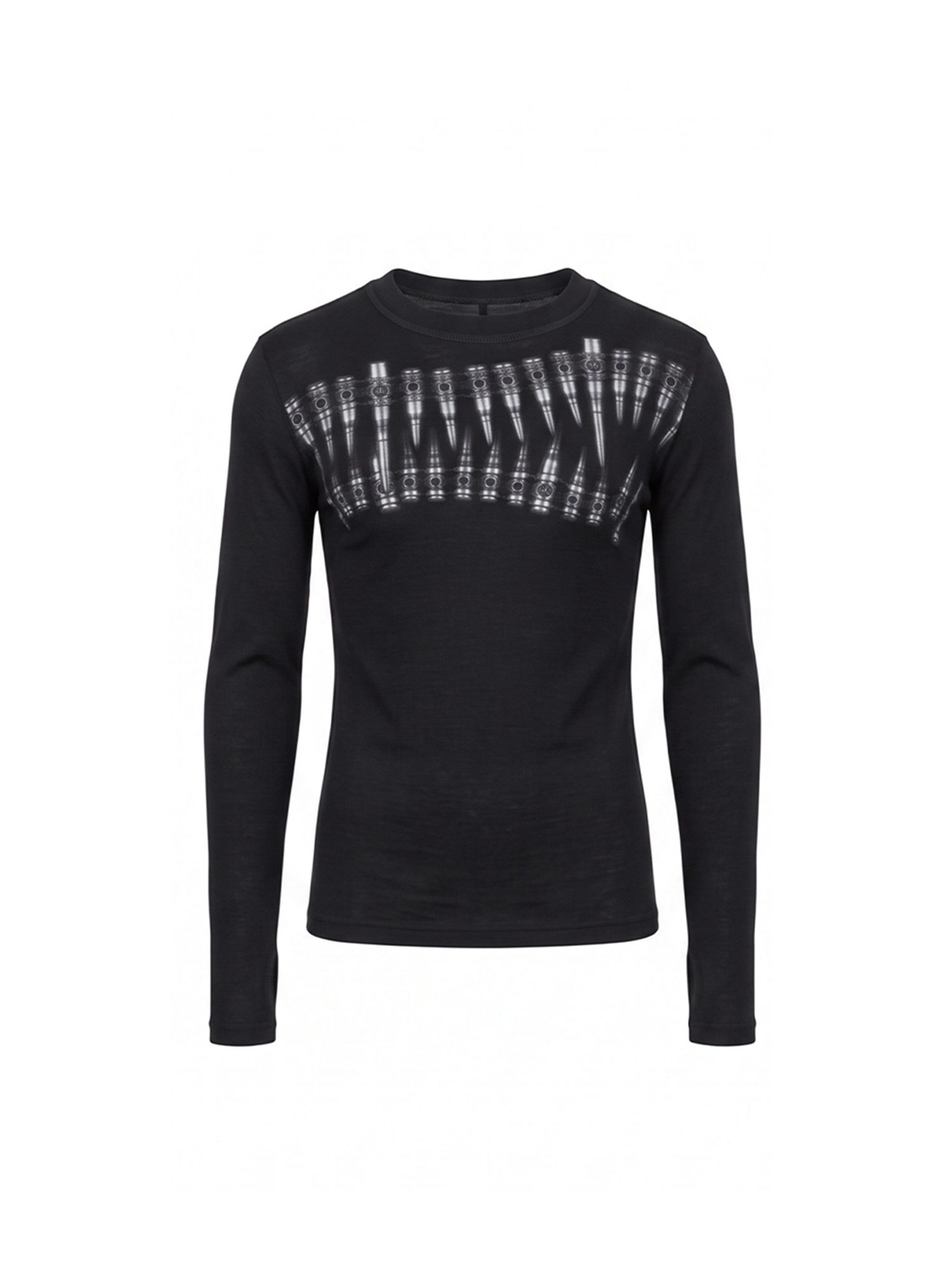 DND4DES Gothic Bullet Graphic Wool-Blend Long-Sleeve Tee