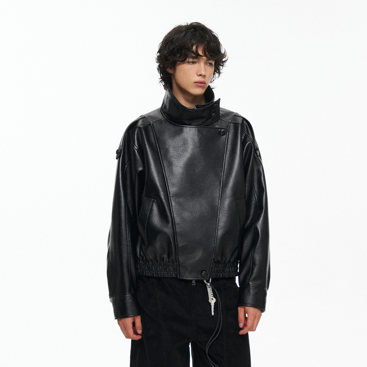 TGNS Faux Leather Biker Jacket