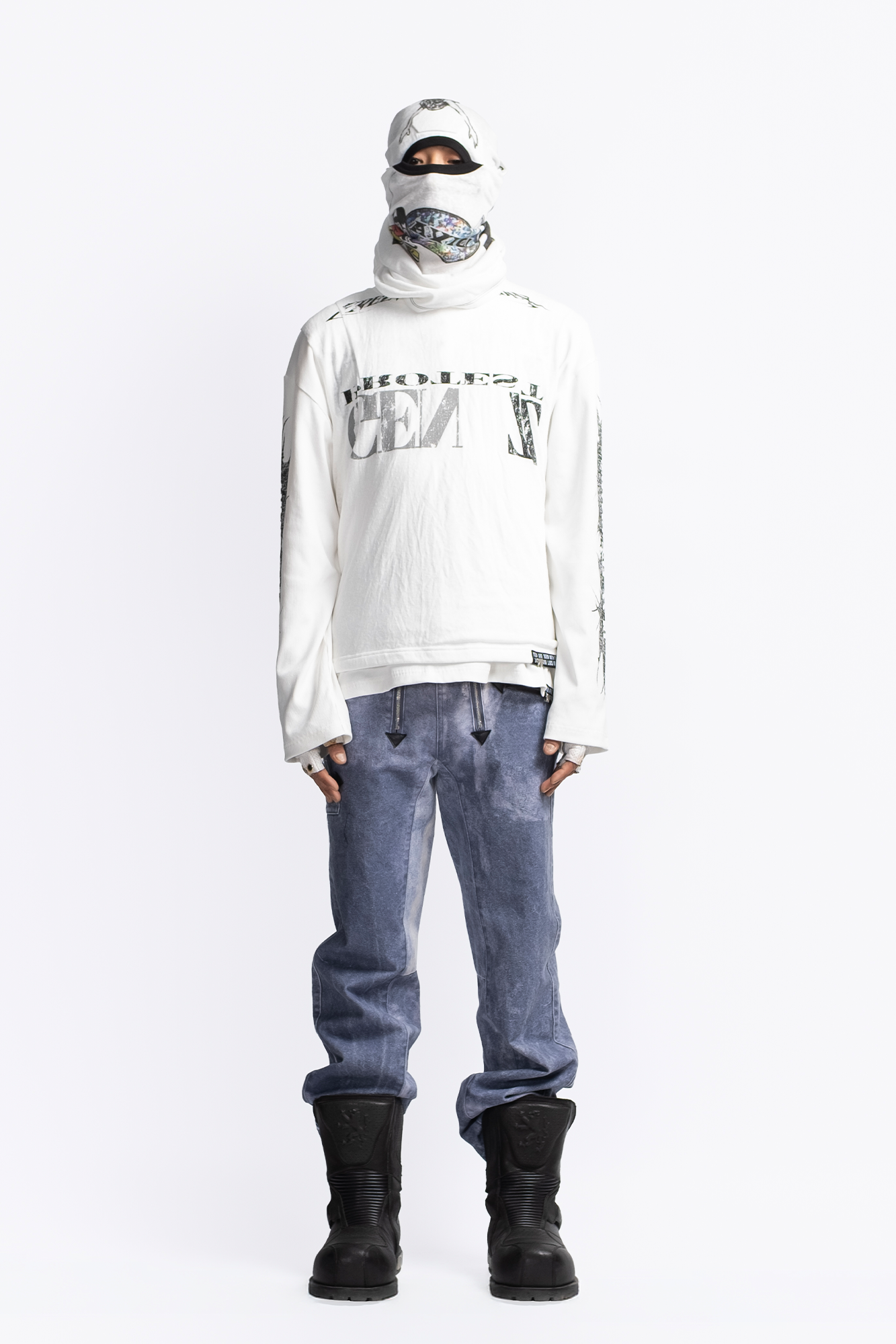 FVVO Ribbed Printed Henley Long Sleeve, premium urban and streetwear designers apparel on PROJECTISR.com, FVVO