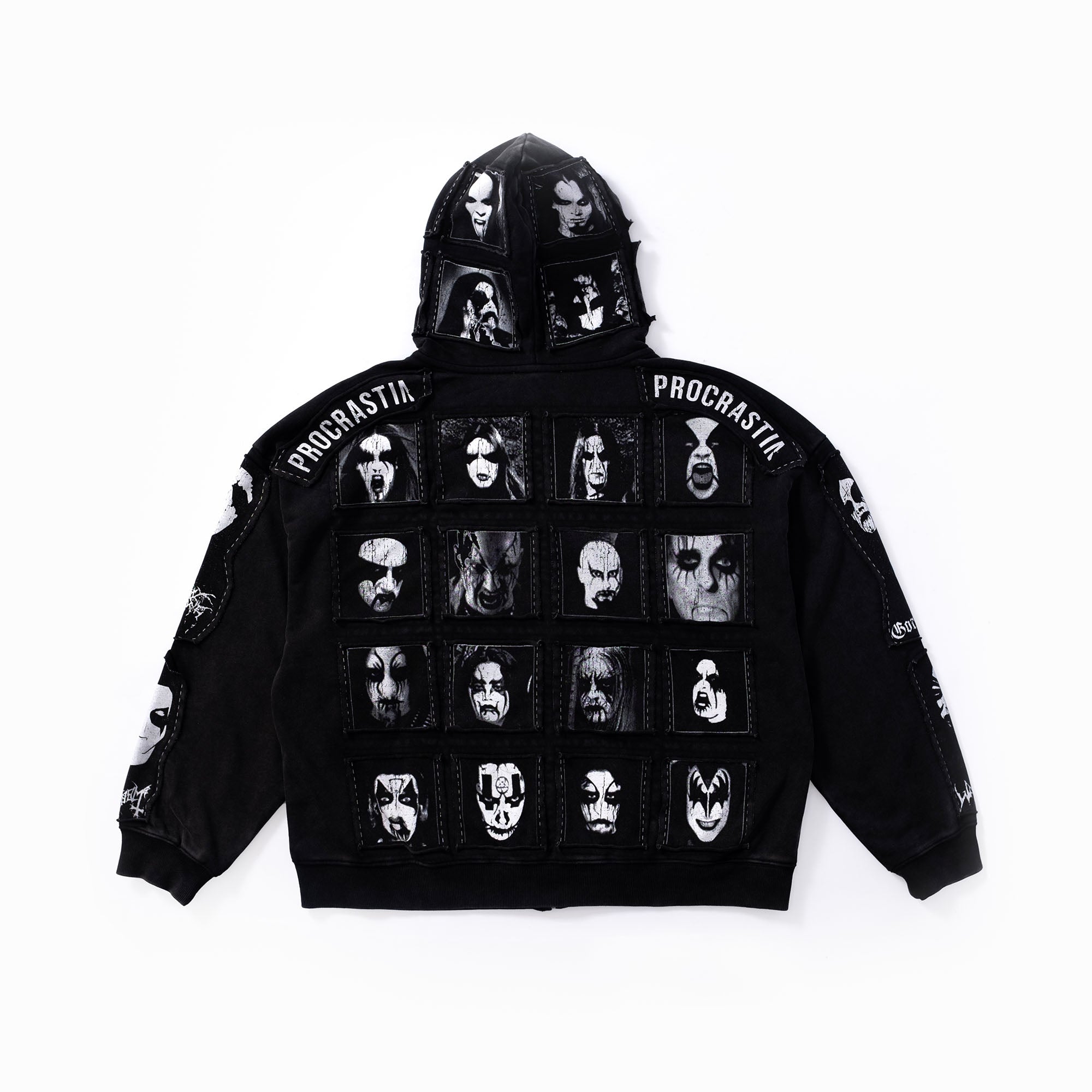 FVVO Patch Washed Zip-Up Hoodie