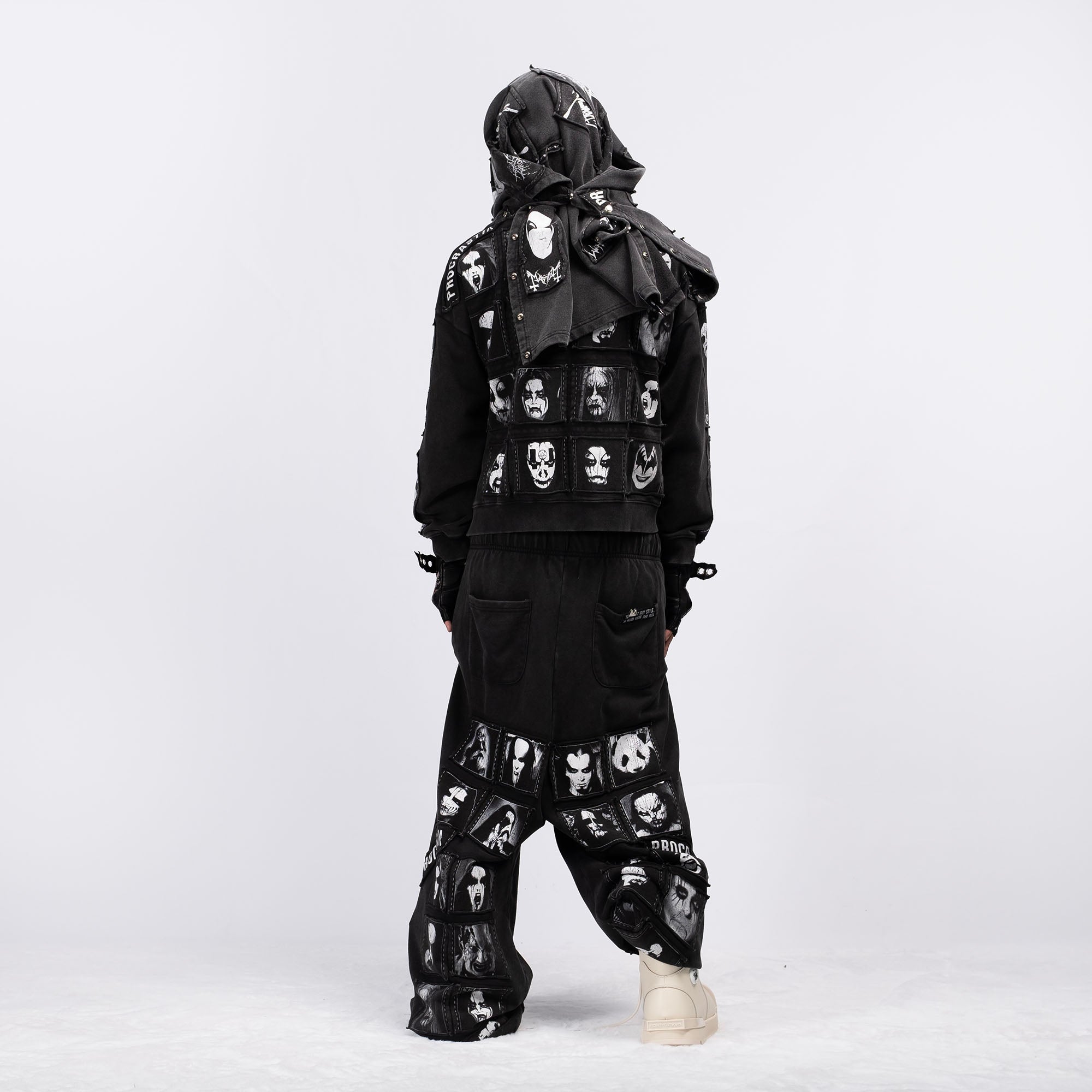 FVVO Patch Washed Zip-Up Hoodie