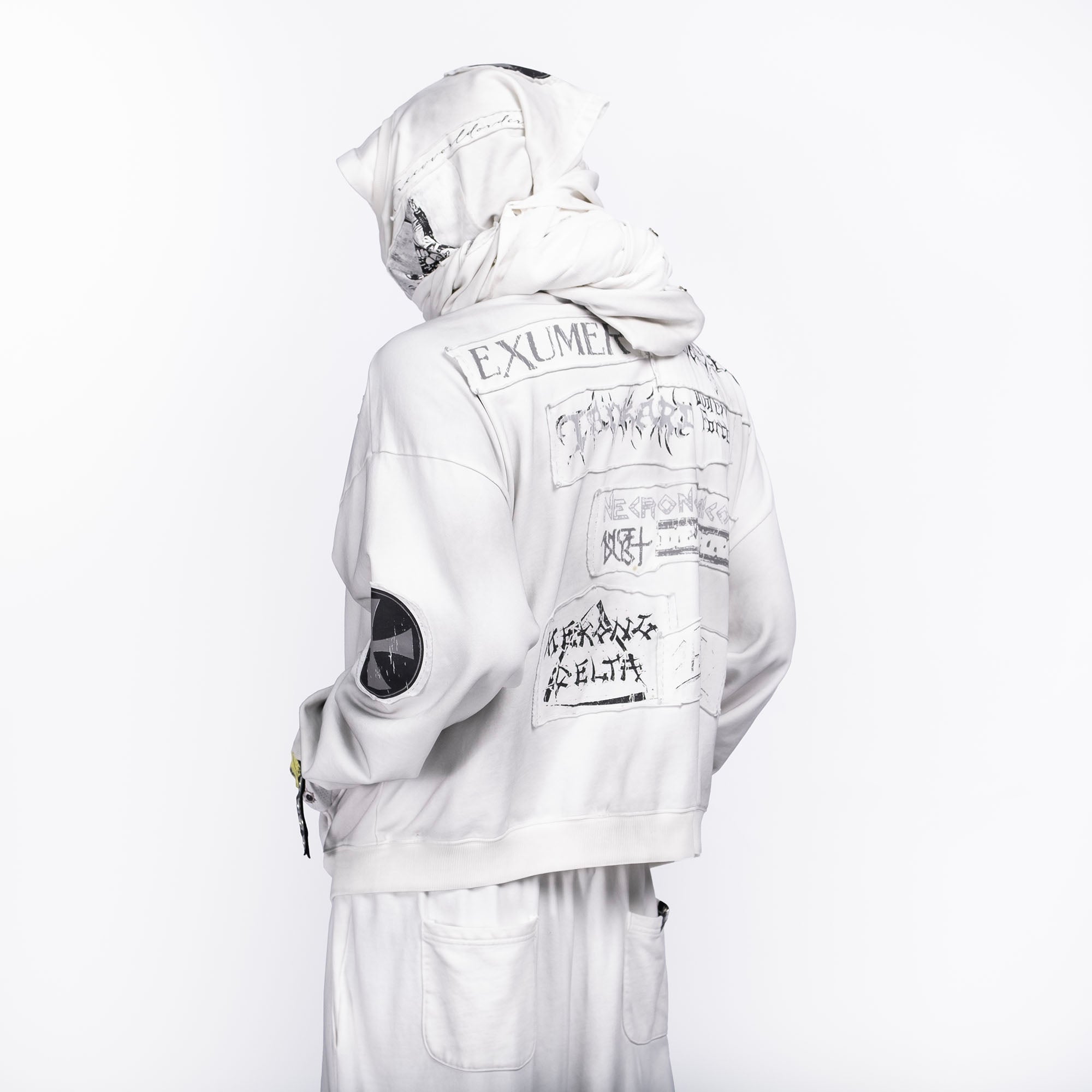 FVVO Patch Washed Zip-Up Hoodie