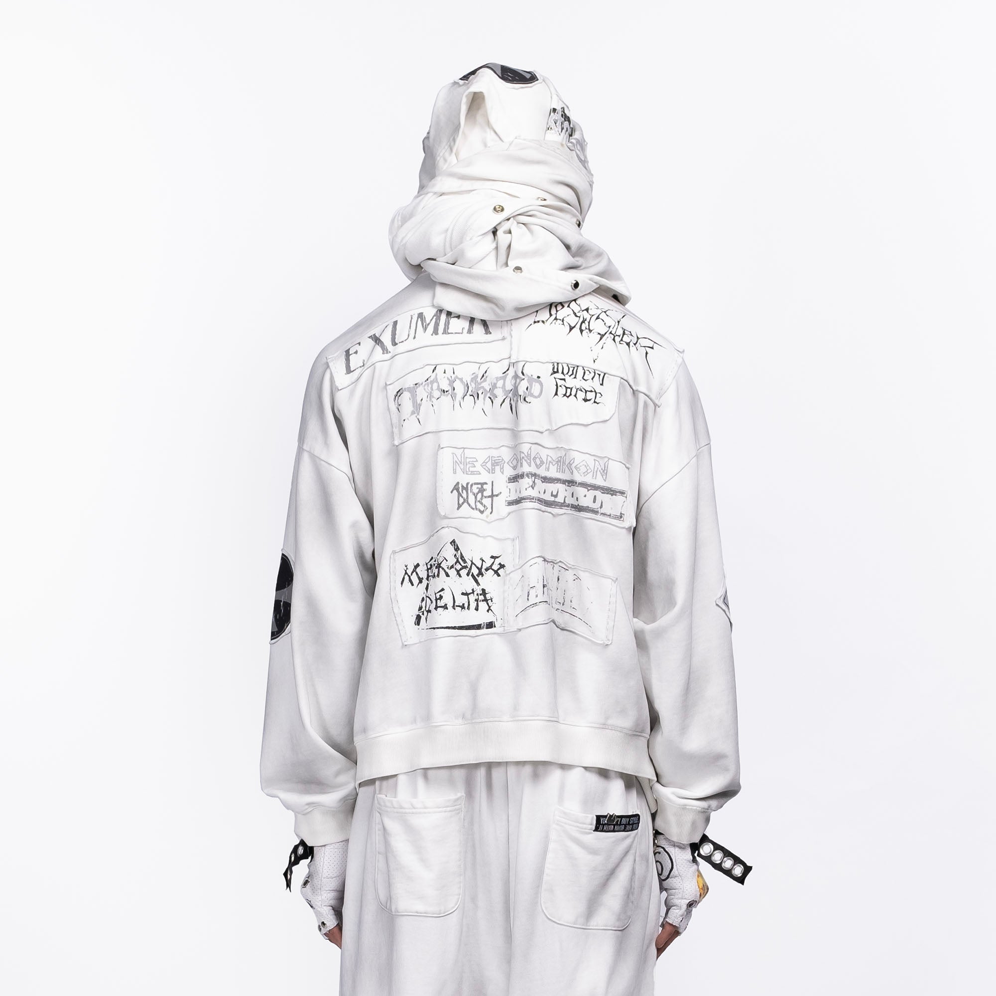 FVVO Patch Washed Zip-Up Hoodie