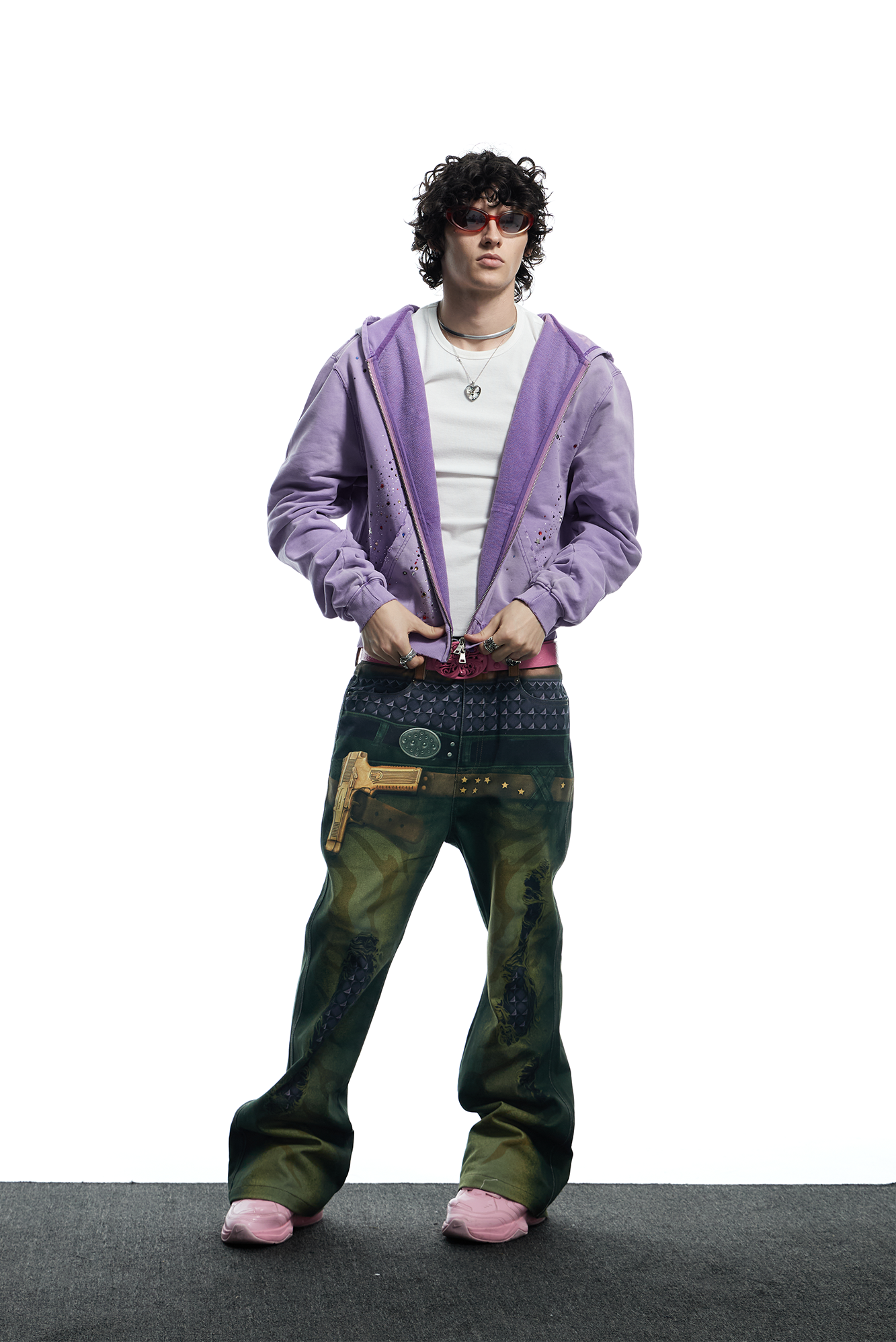 DND4DES Starry Diamond Washed Zip-Up Hoodie, premium urban and streetwear designers apparel on PROJECTISR.com, DND4DES