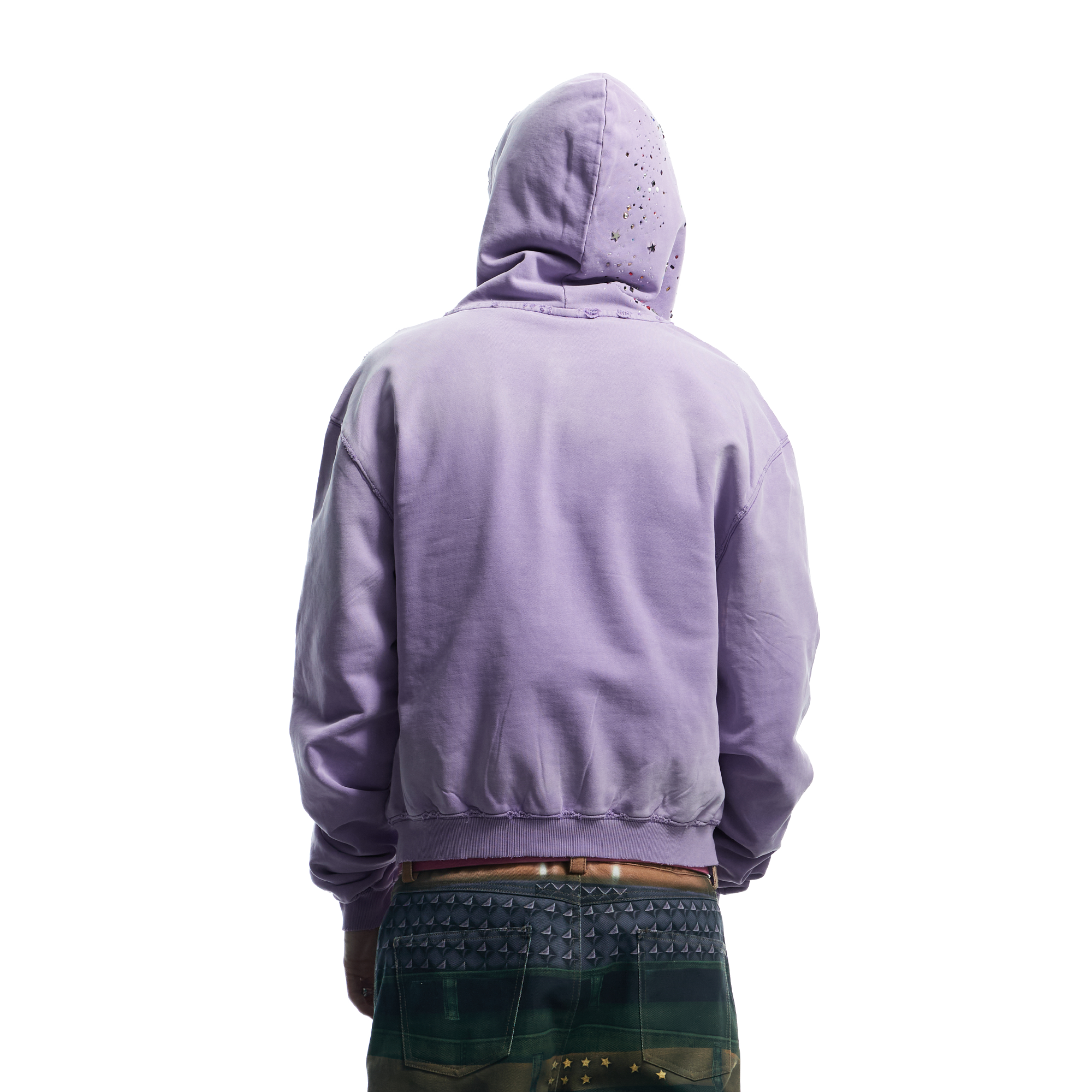 DND4DES Starry Diamond Washed Zip-Up Hoodie DND4DES Starry Diamond Washed Zip-Up Hoodie