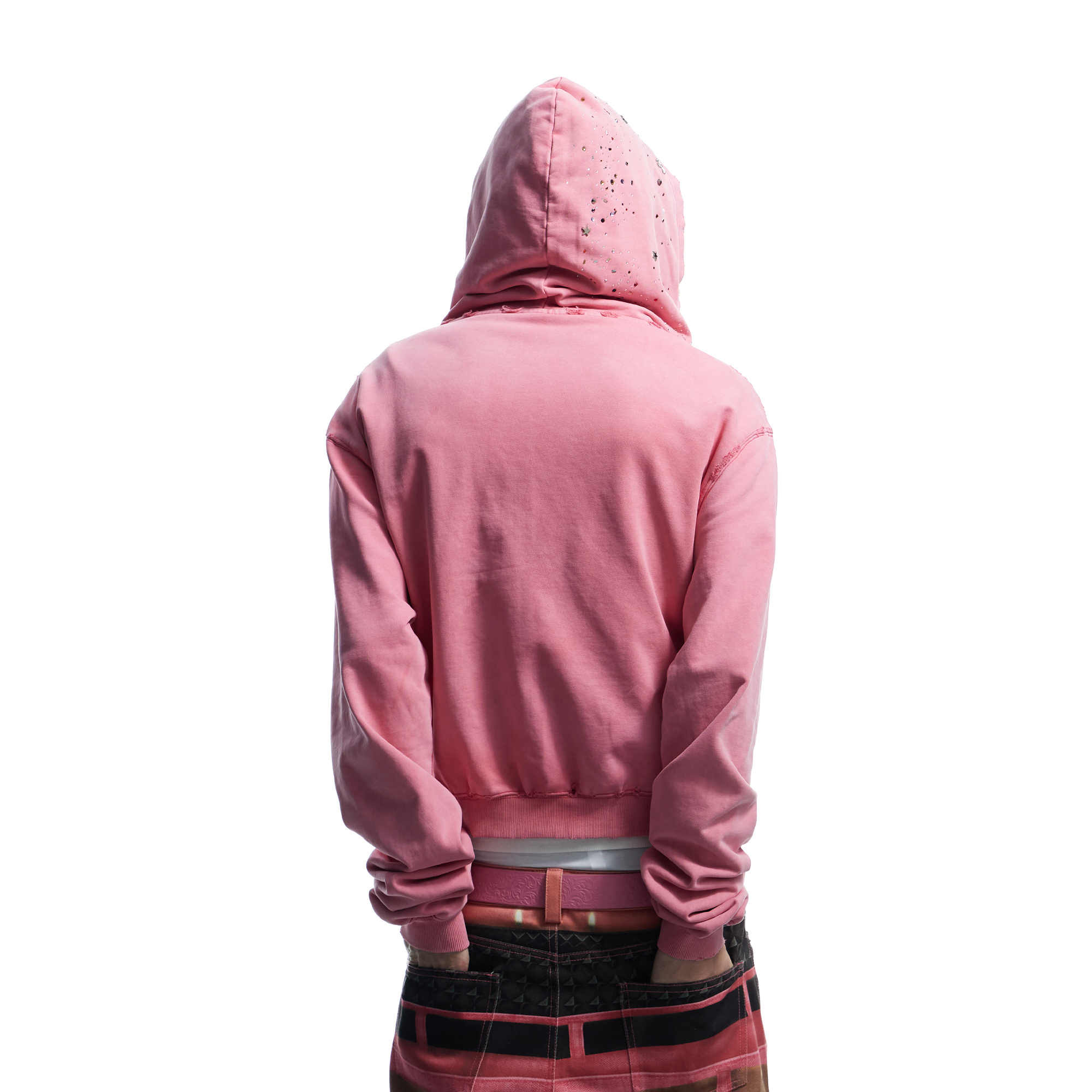 DND4DES Starry Diamond Washed Zip-Up Hoodie DND4DES Starry Diamond Washed Zip-Up Hoodie